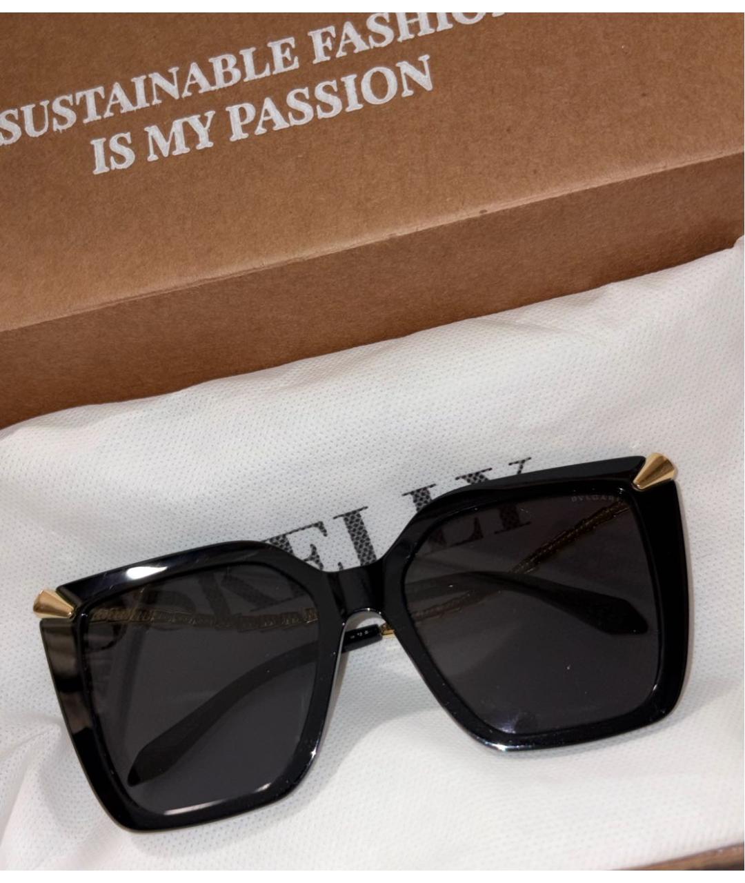 BVLGARI Черные солнцезащитные очки, фото 3