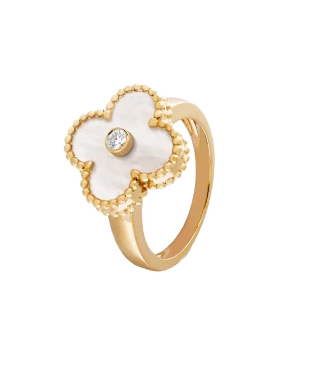 VAN CLEEF & ARPELS Белое кольцо из желтого золота, фото 1