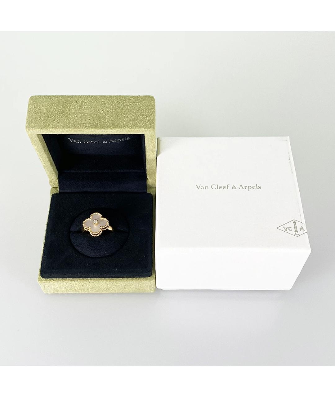 VAN CLEEF & ARPELS Белое кольцо из желтого золота, фото 2