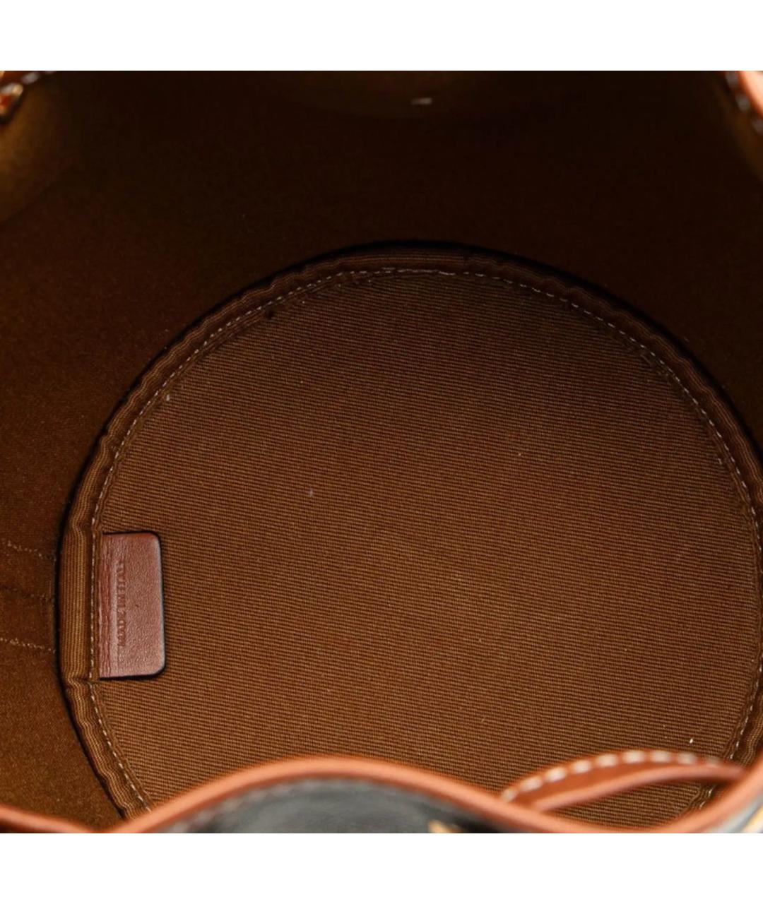 CELINE Коричневая кожаная сумка через плечо, фото 4