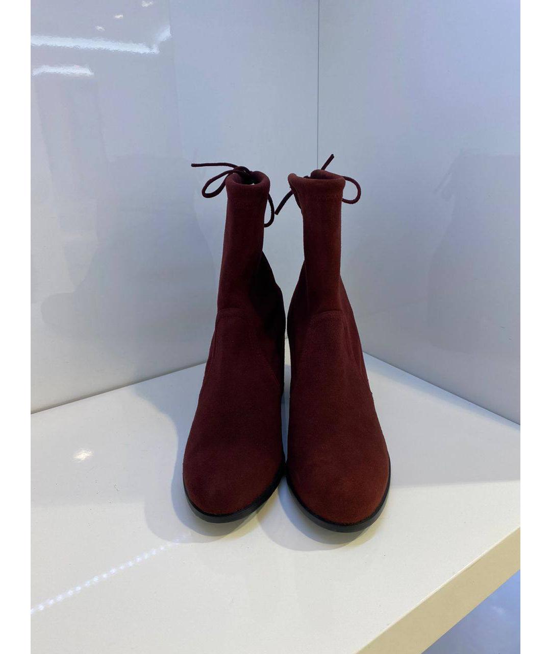 STUART WEITZMAN Красные замшевые ботинки, фото 2