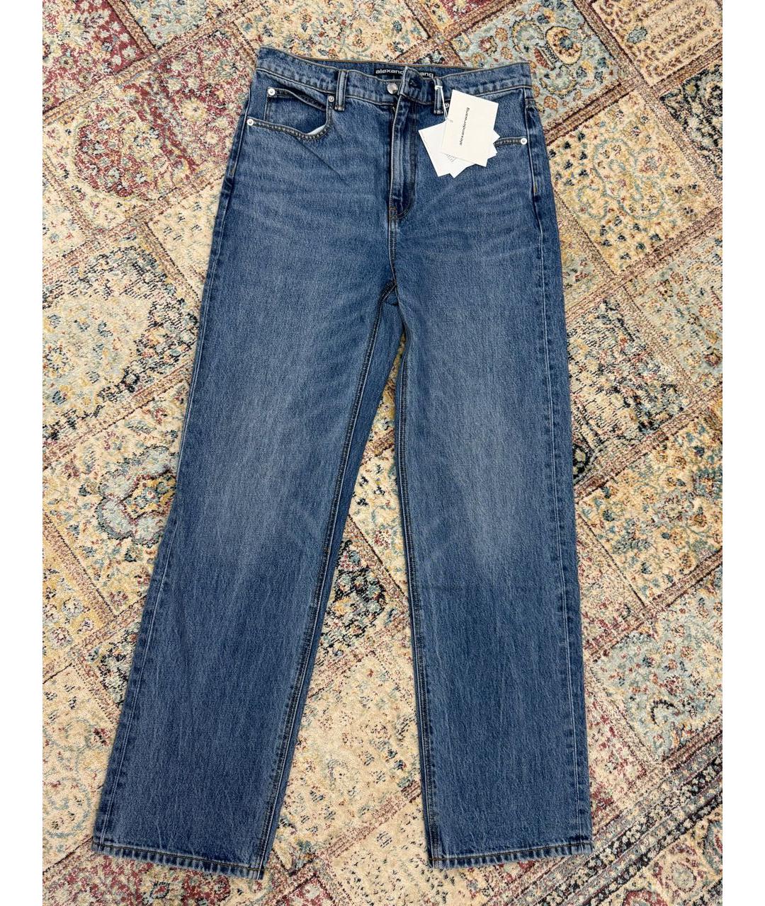 ALEXANDER WANG Синие хлопковые прямые джинсы, фото 9