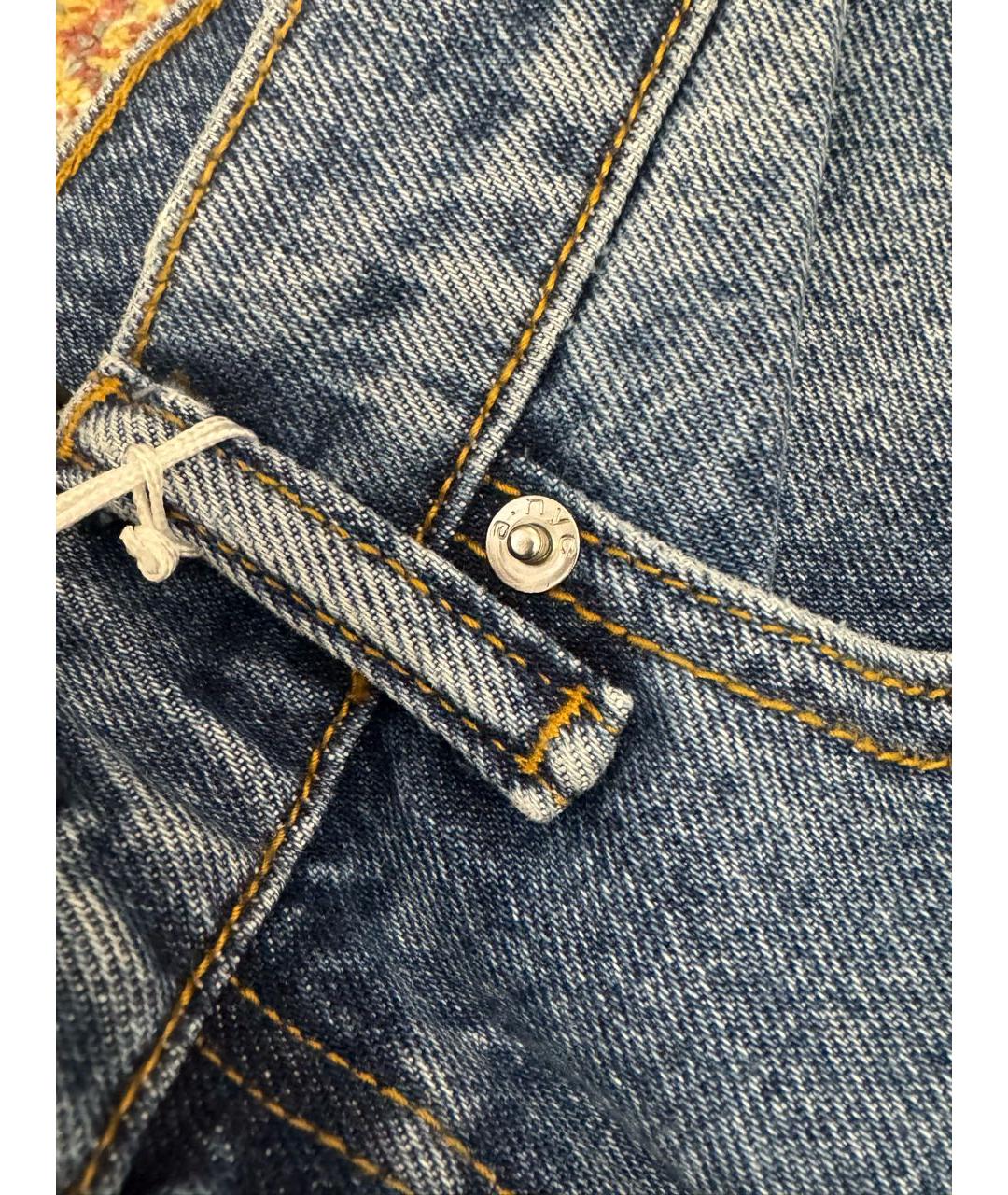 ALEXANDER WANG Синие хлопковые прямые джинсы, фото 4