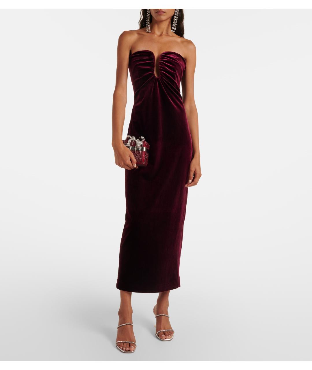 SELF-PORTRAIT Бордовое коктейльное платье, фото 5