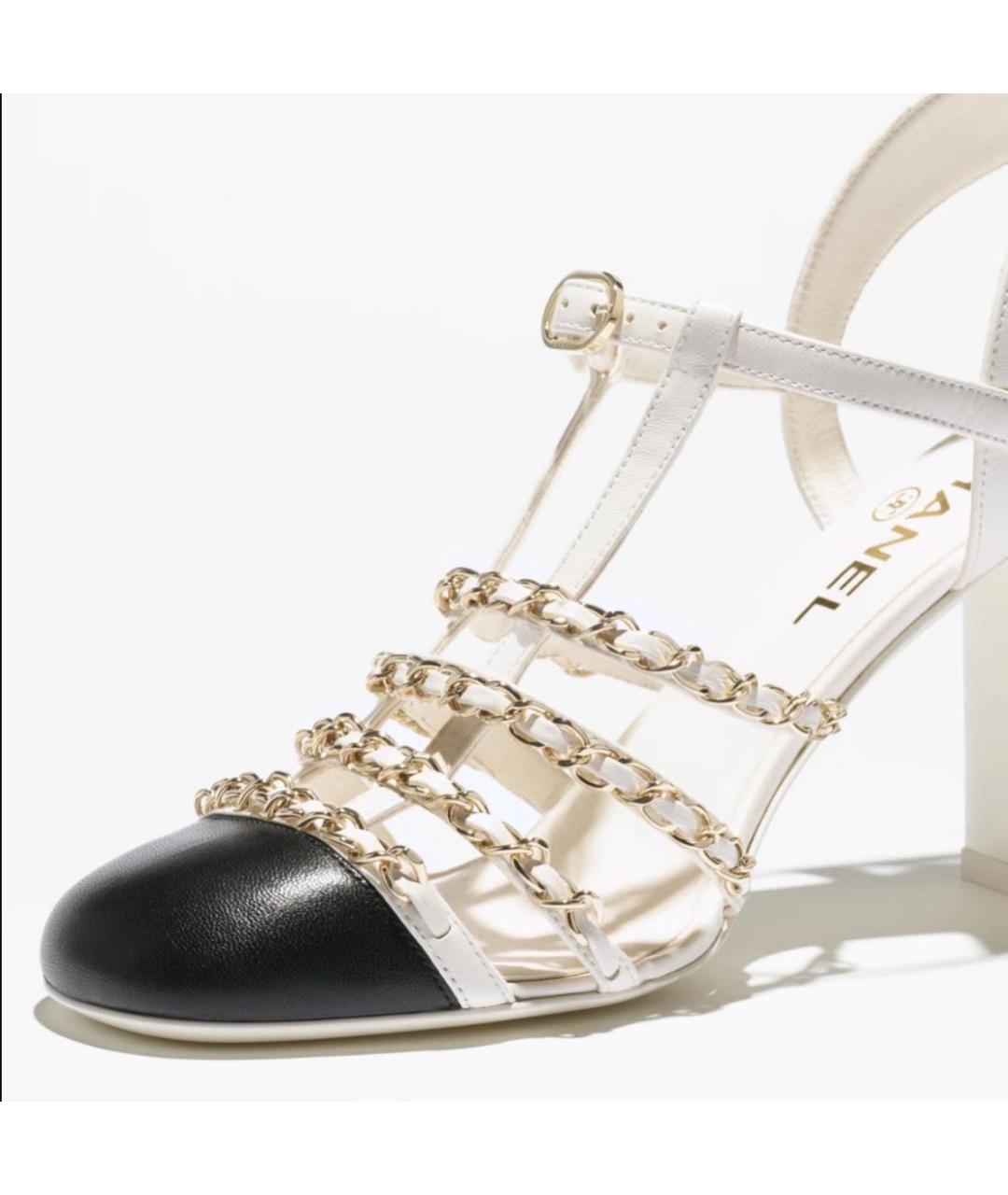 CHANEL Белые кожаные туфли, фото 2