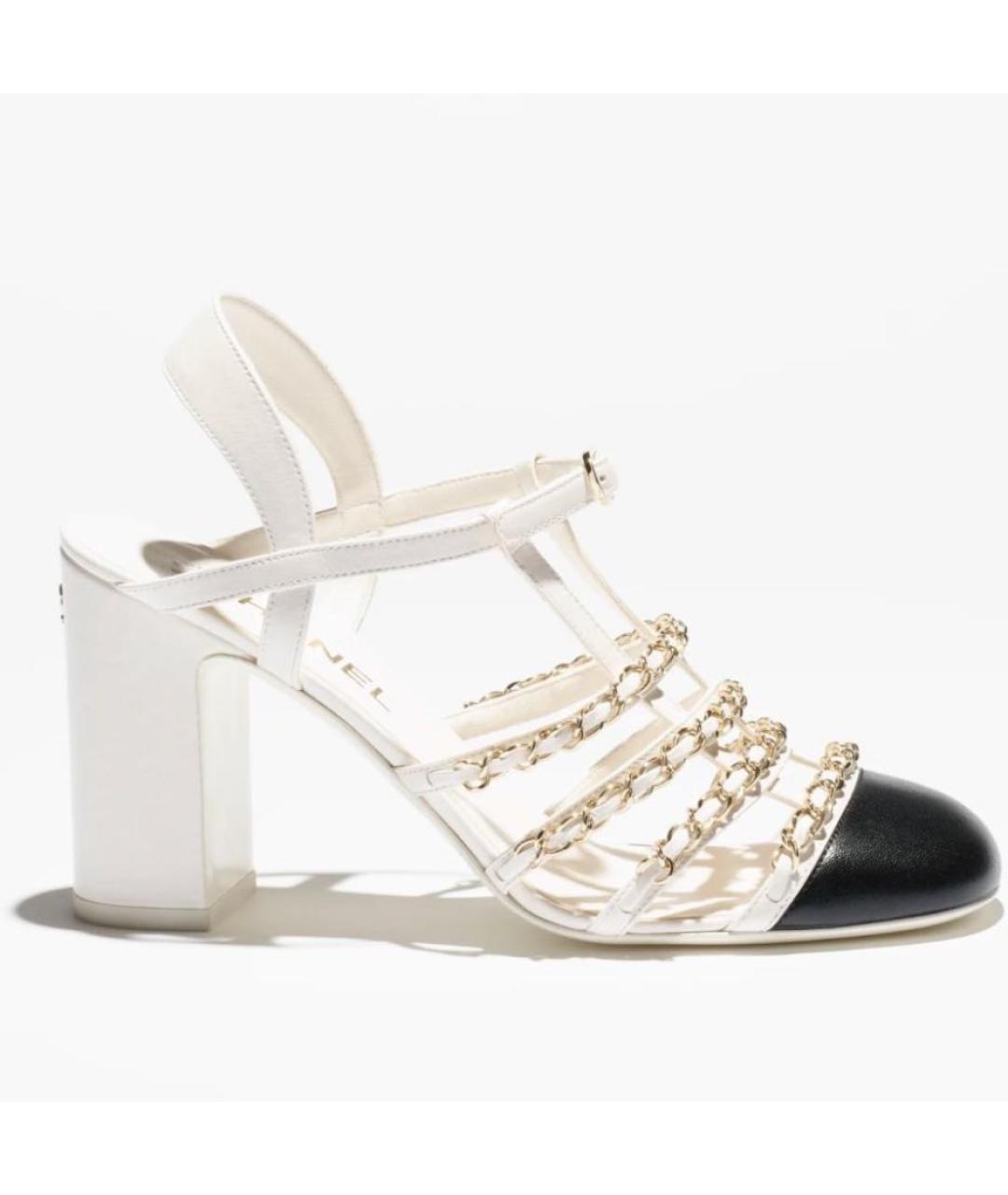 CHANEL Белые кожаные туфли, фото 5