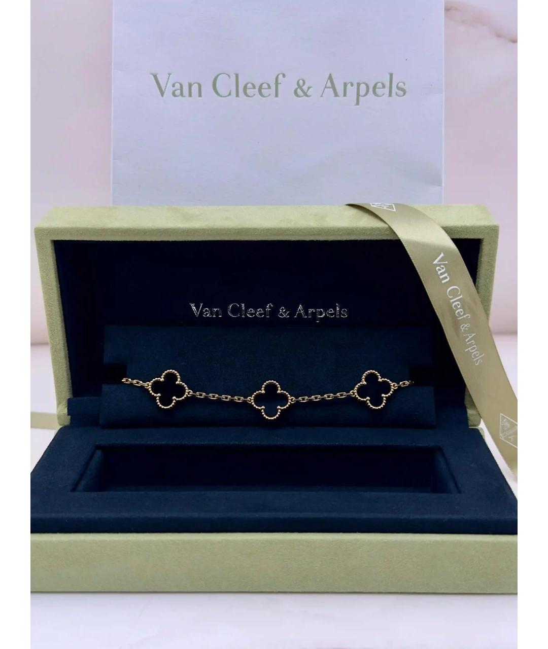 VAN CLEEF & ARPELS Черный браслет из желтого золота, фото 2