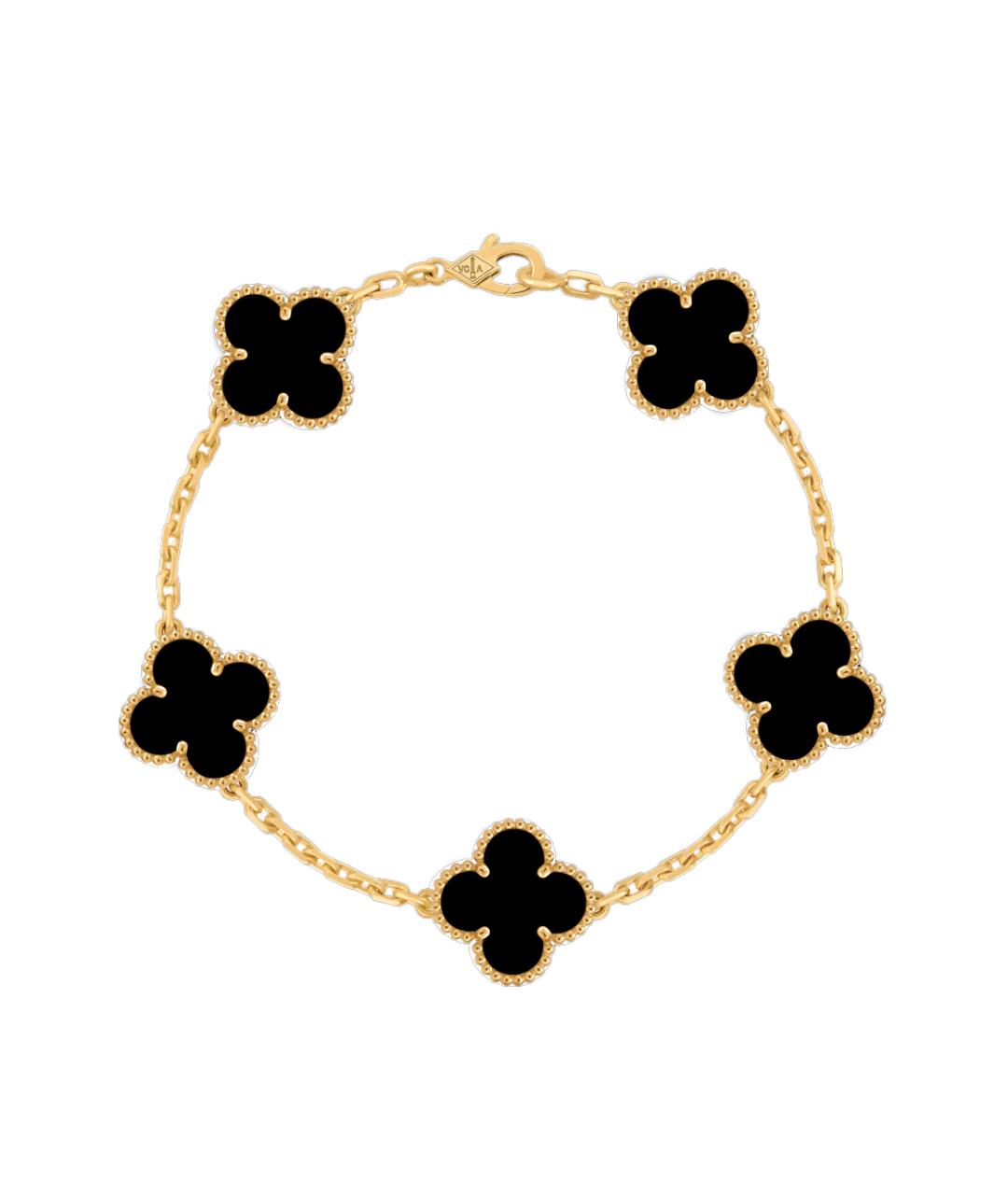 VAN CLEEF & ARPELS Черный браслет из желтого золота, фото 1