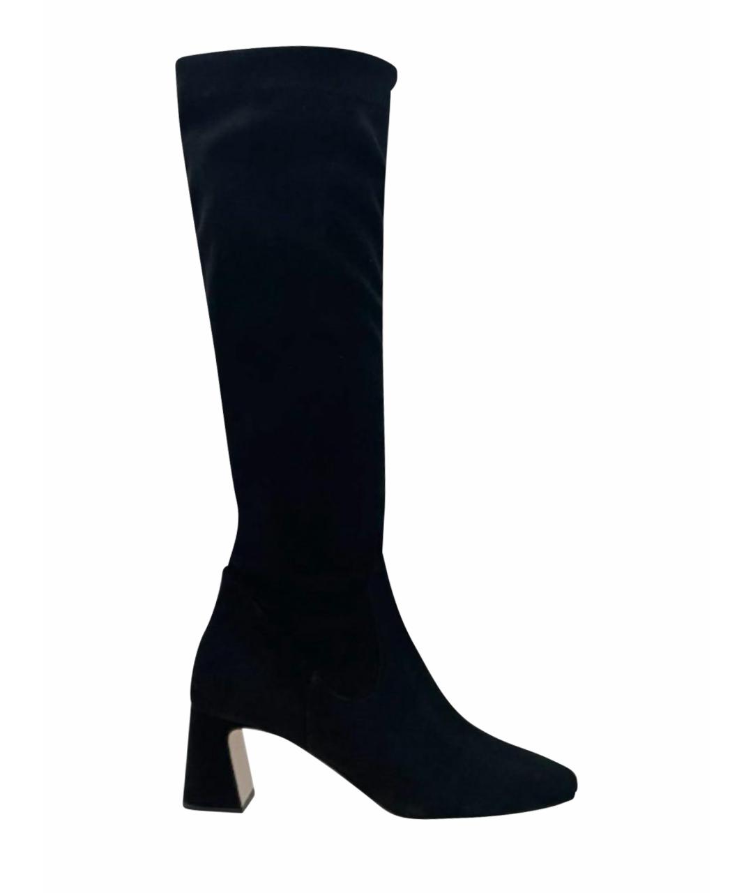 STUART WEITZMAN Черные замшевые сапоги, фото 1