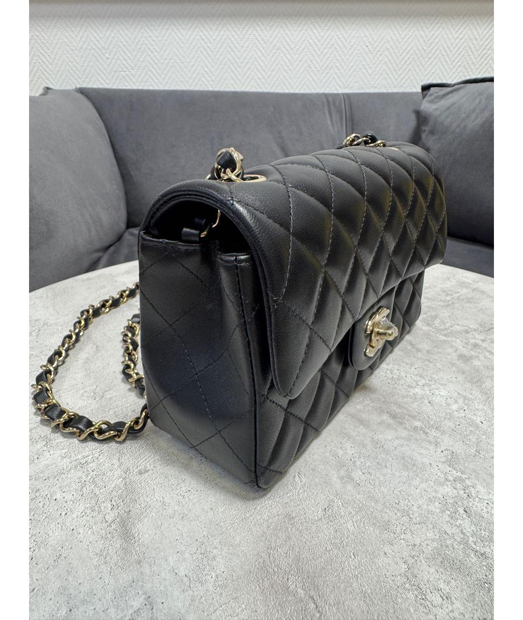 CHANEL Черная кожаная сумка через плечо, фото 2