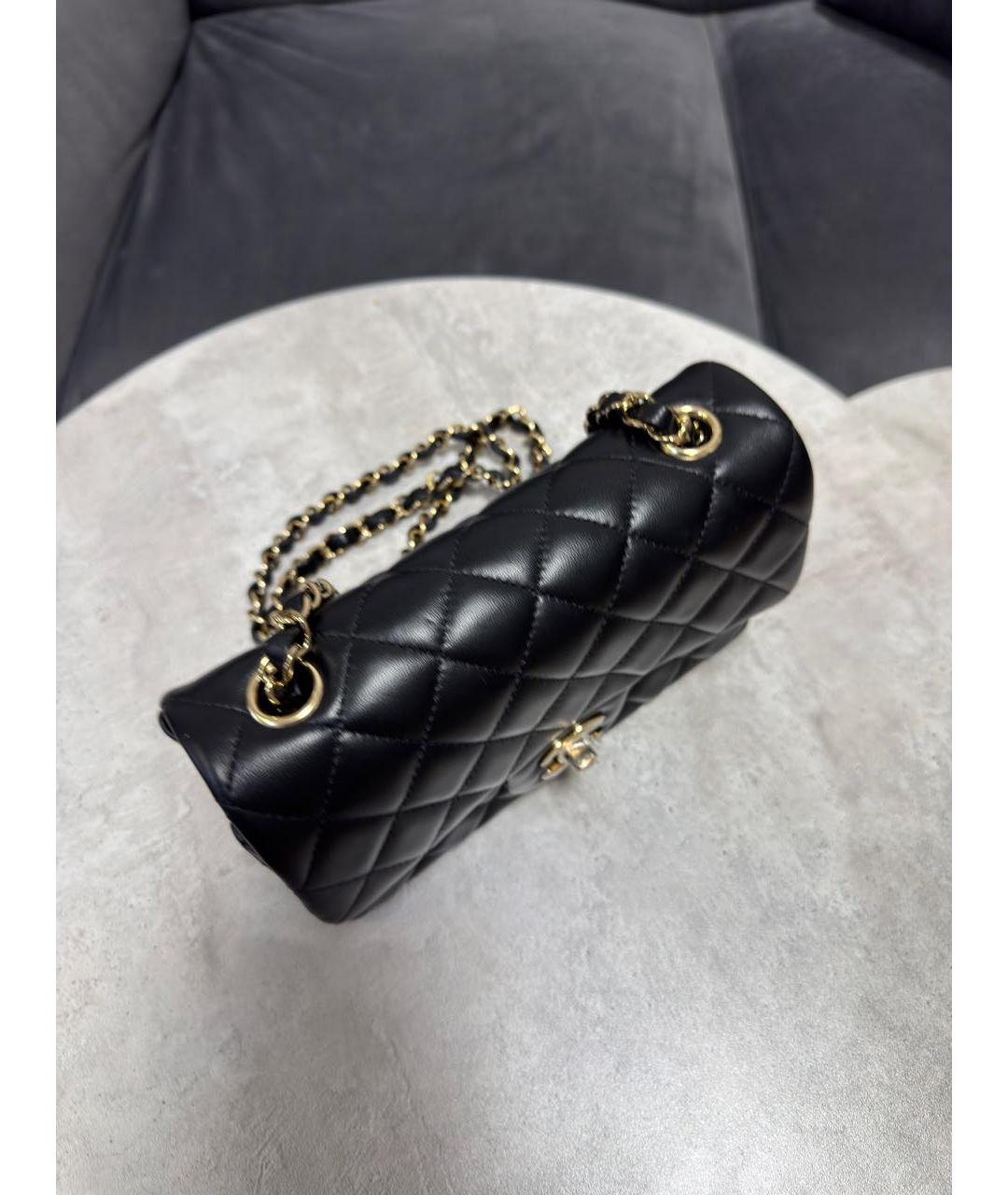 CHANEL Черная кожаная сумка через плечо, фото 5