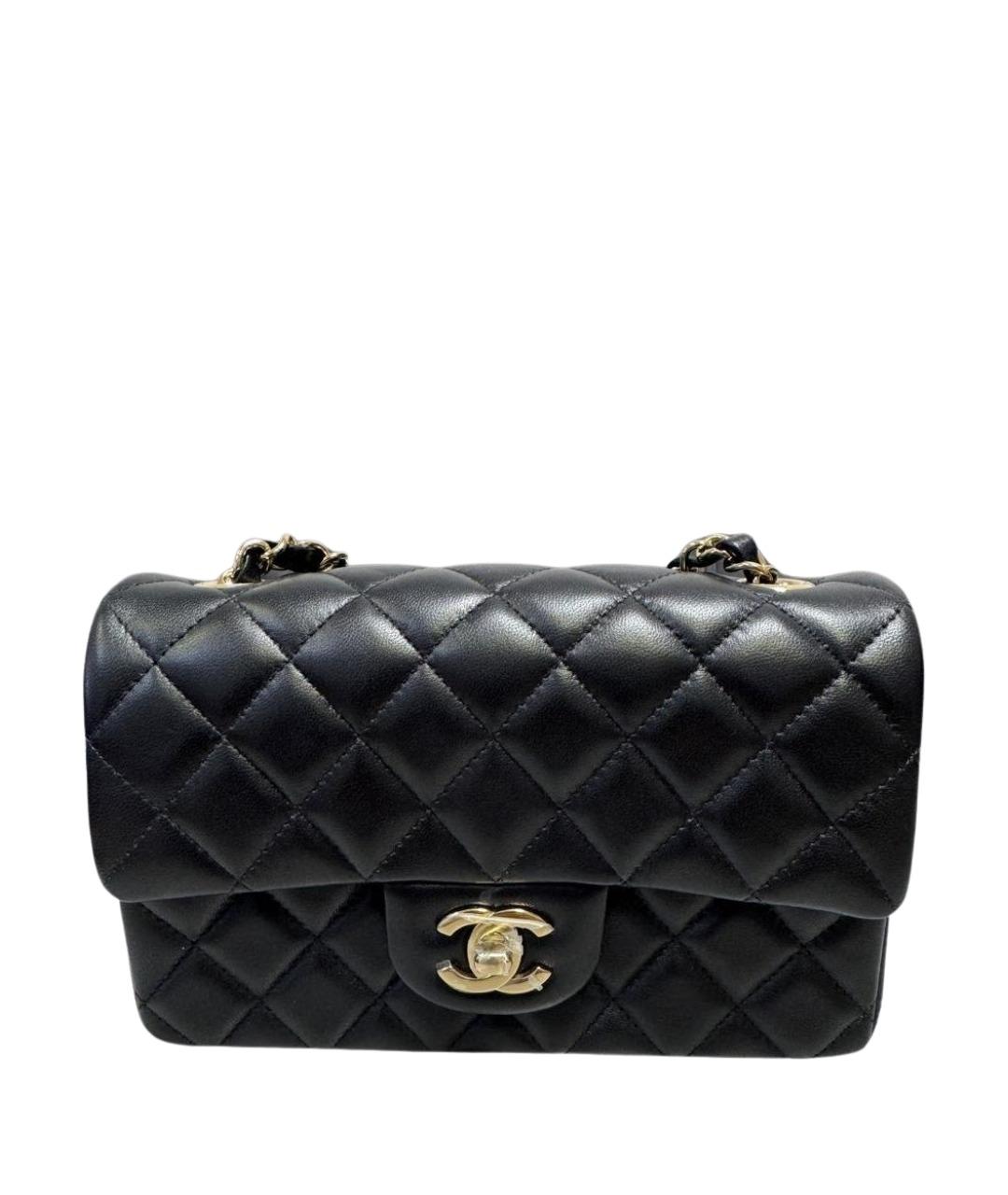CHANEL Черная кожаная сумка через плечо, фото 1