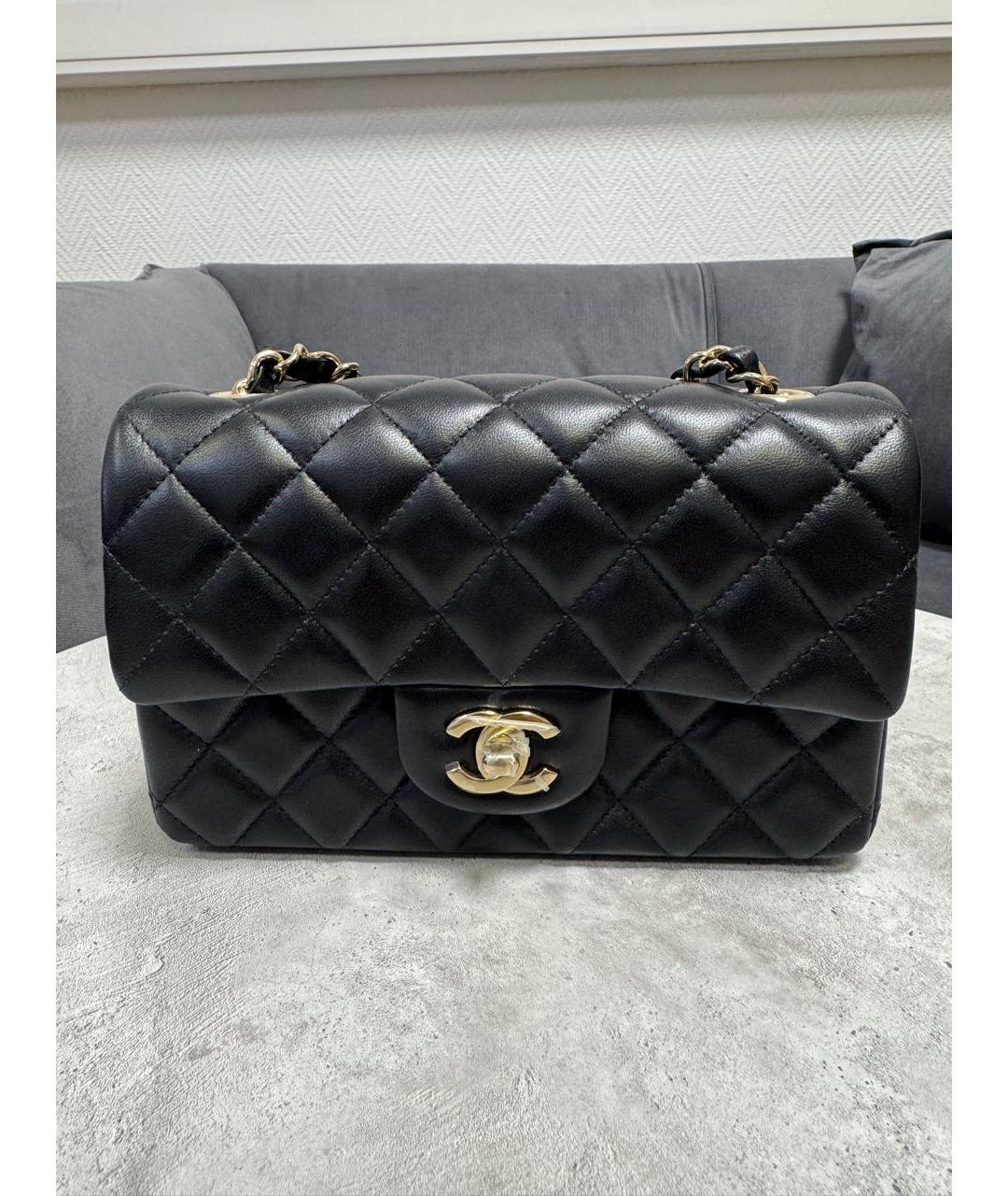 CHANEL Черная кожаная сумка через плечо, фото 8