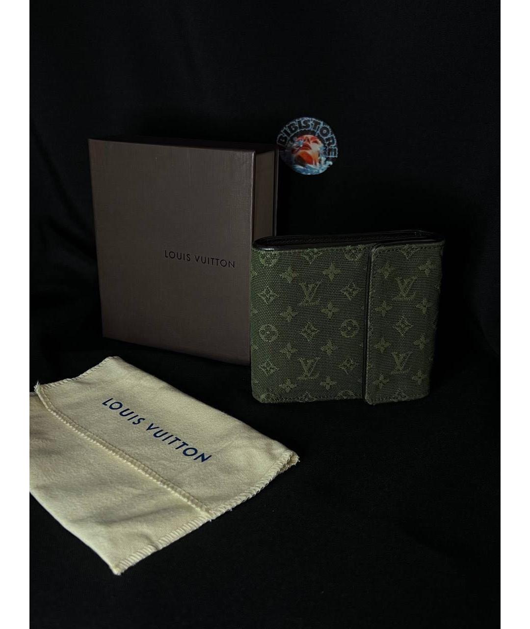 LOUIS VUITTON Зеленый кошелек, фото 9