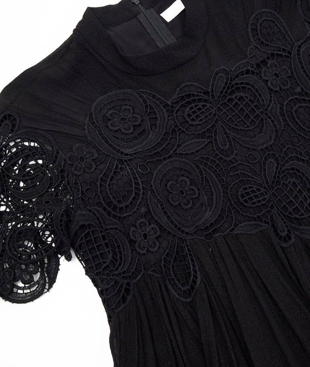 CHLOE Черное шелковое повседневное платье, фото 4