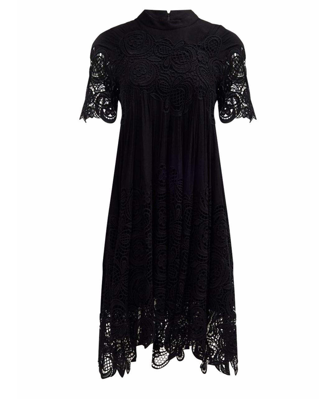 CHLOE Черное шелковое повседневное платье, фото 1