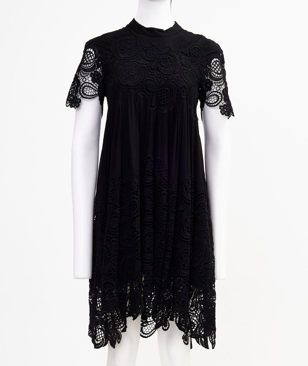 CHLOE Черное шелковое повседневное платье, фото 5