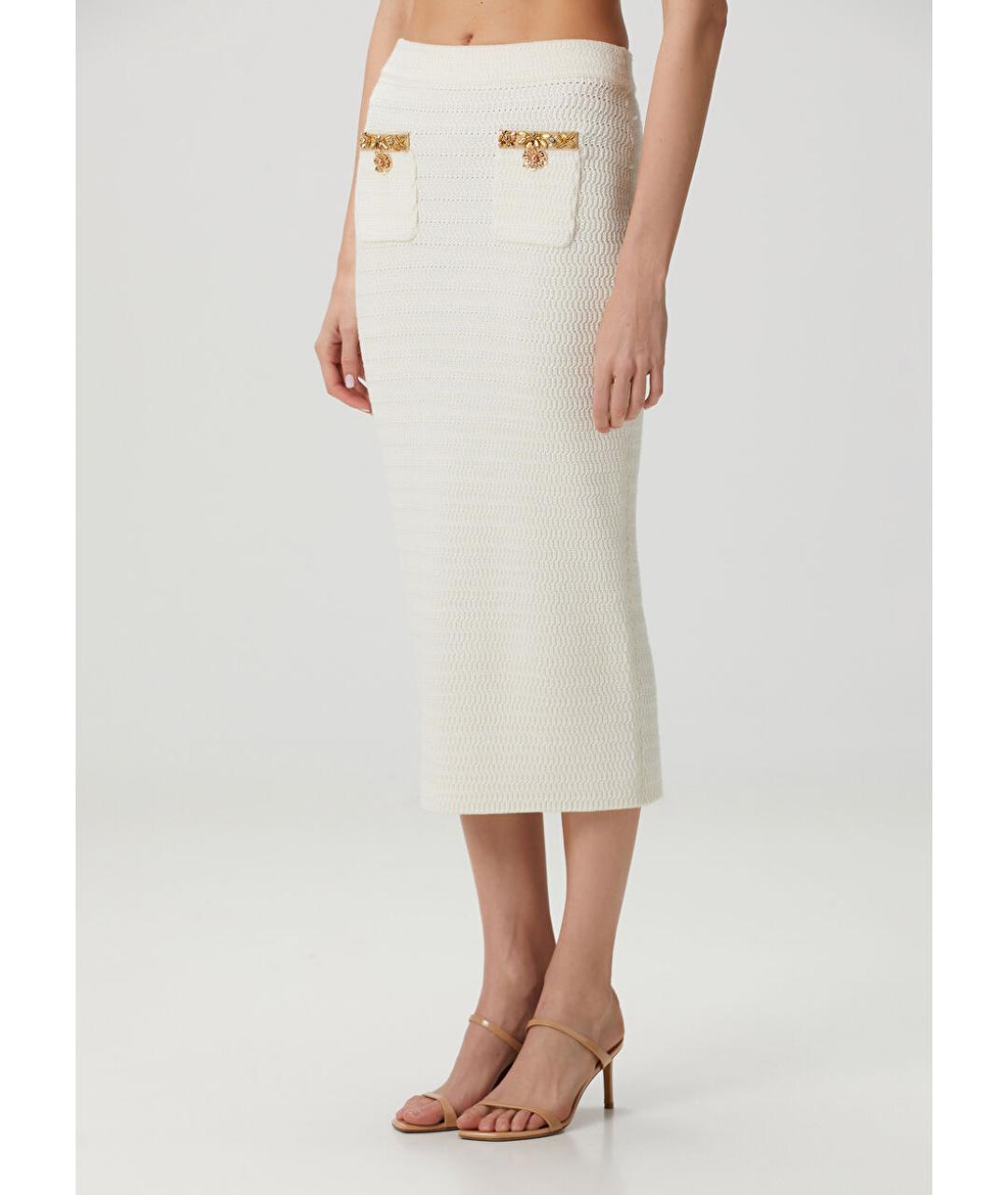 SELF-PORTRAIT Бежевая юбка миди, фото 7