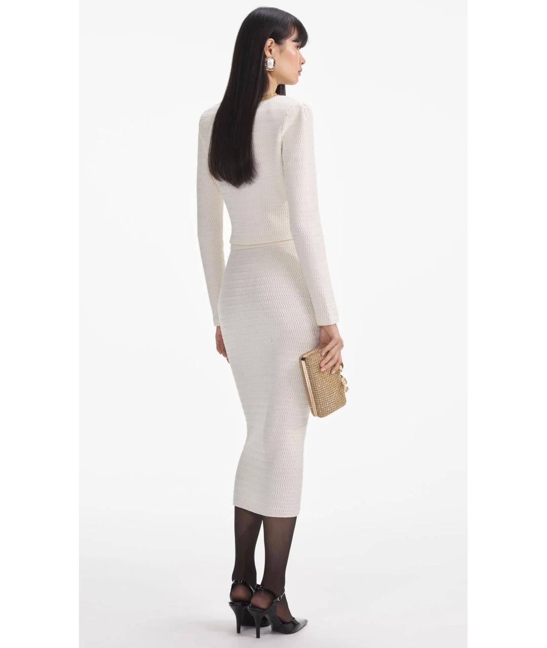 SELF-PORTRAIT Бежевая юбка миди, фото 4