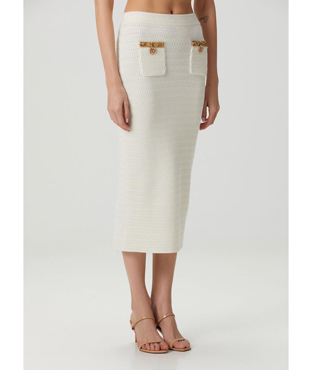 SELF-PORTRAIT Бежевая юбка миди, фото 6