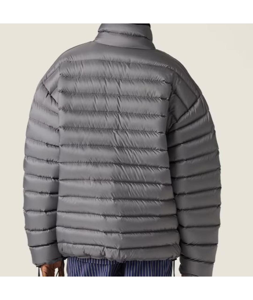 MIU MIU Серая полиэстеровая куртка, фото 2