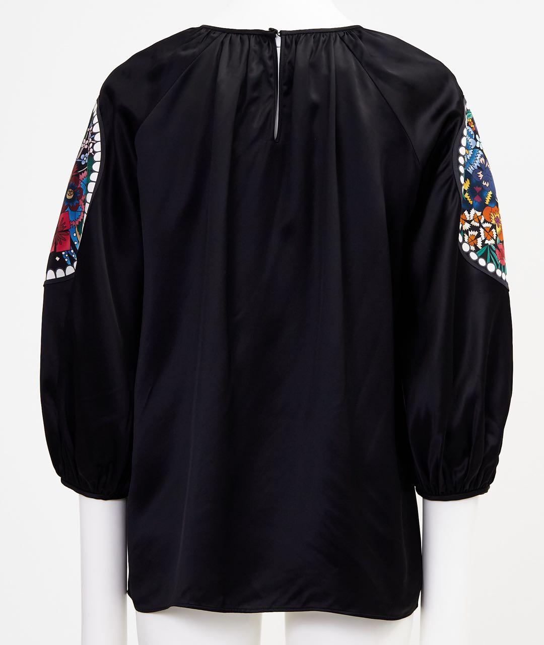 FENDI Черная вискозная блузы, фото 2