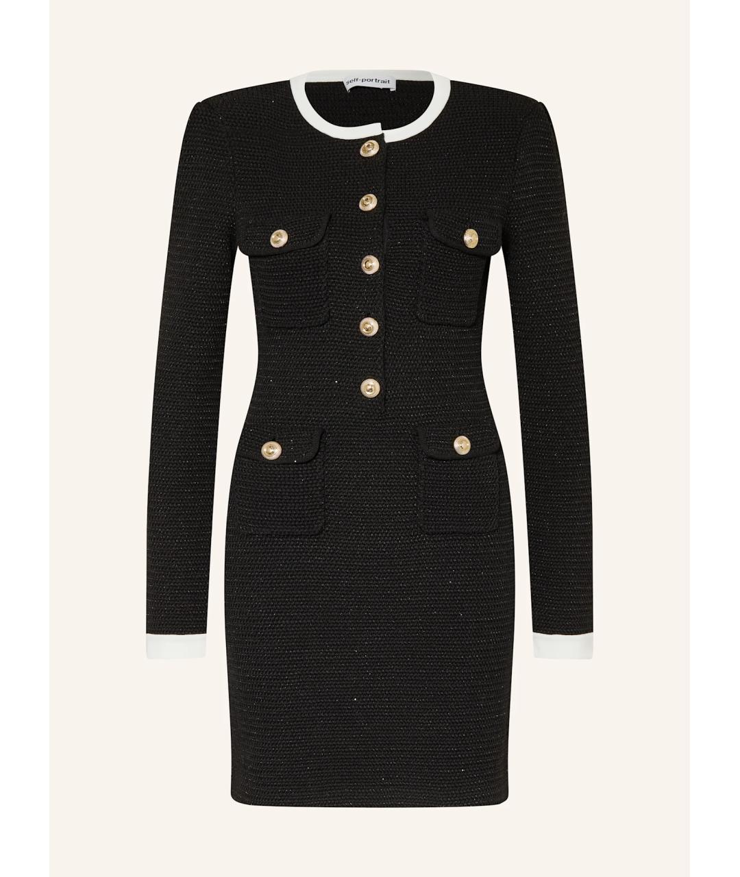 SELF-PORTRAIT Черное коктейльное платье, фото 10