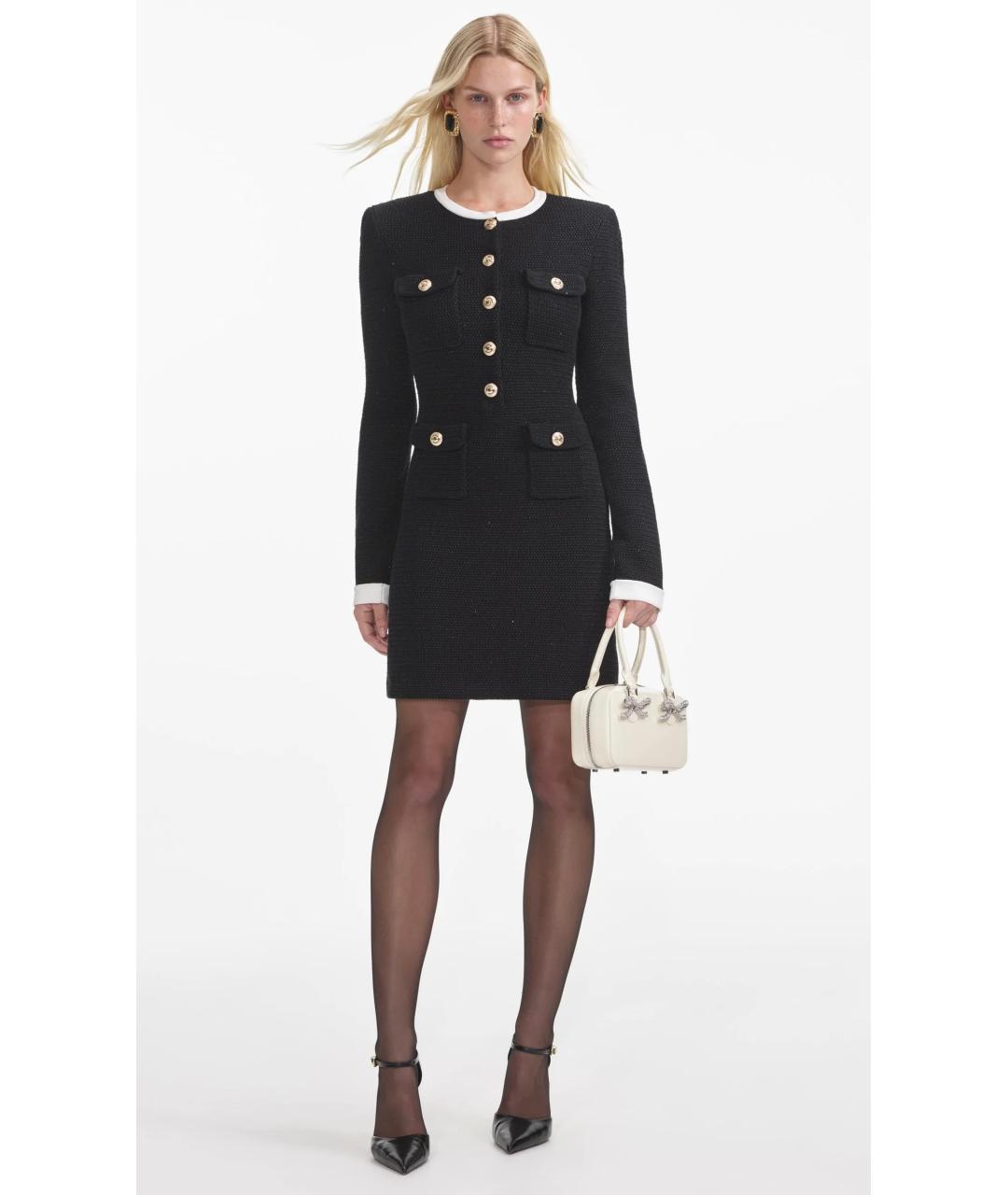 SELF-PORTRAIT Черное коктейльное платье, фото 2