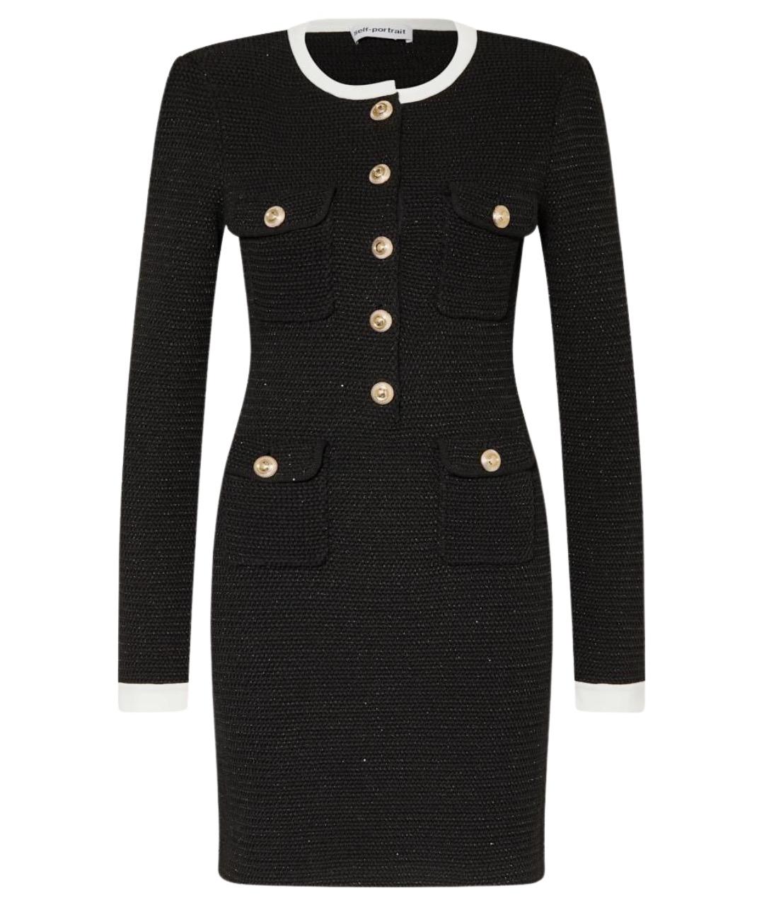 SELF-PORTRAIT Черное коктейльное платье, фото 1