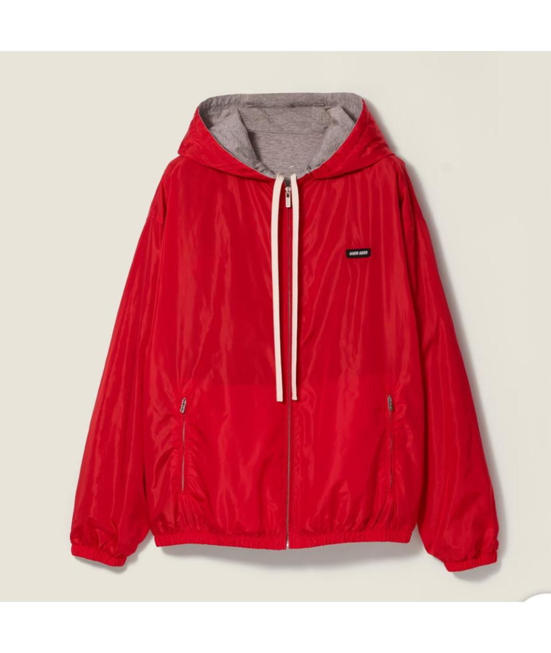 MIU MIU Красная полиэстеровая куртка, фото 5