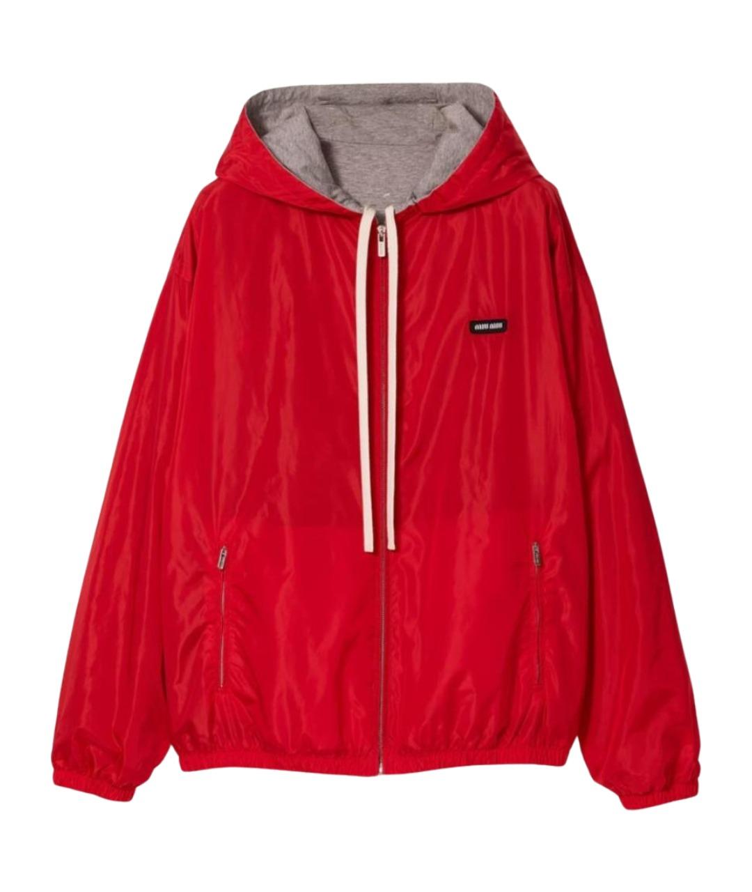 MIU MIU Красная полиэстеровая куртка, фото 1