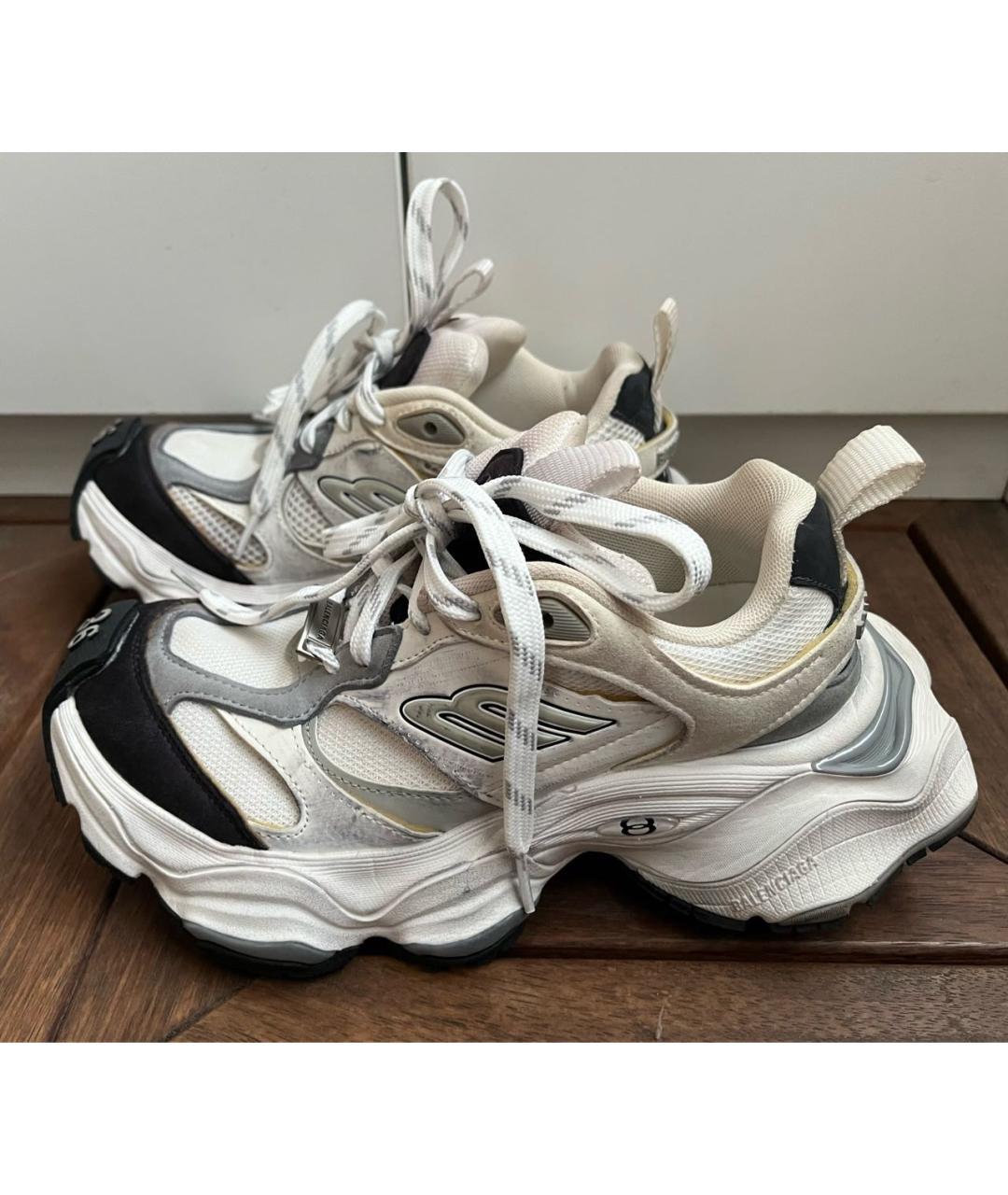 BALENCIAGA Белые текстильные кроссовки, фото 5