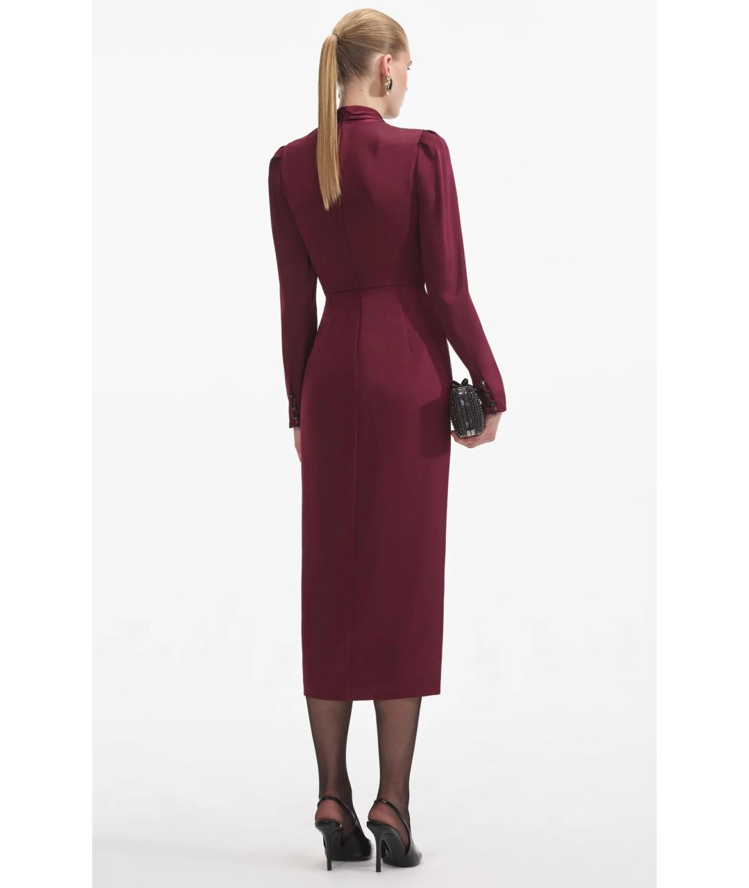 SELF-PORTRAIT Бордовое коктейльное платье, фото 9