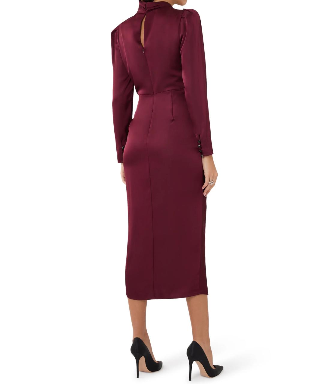 SELF-PORTRAIT Бордовое коктейльное платье, фото 4