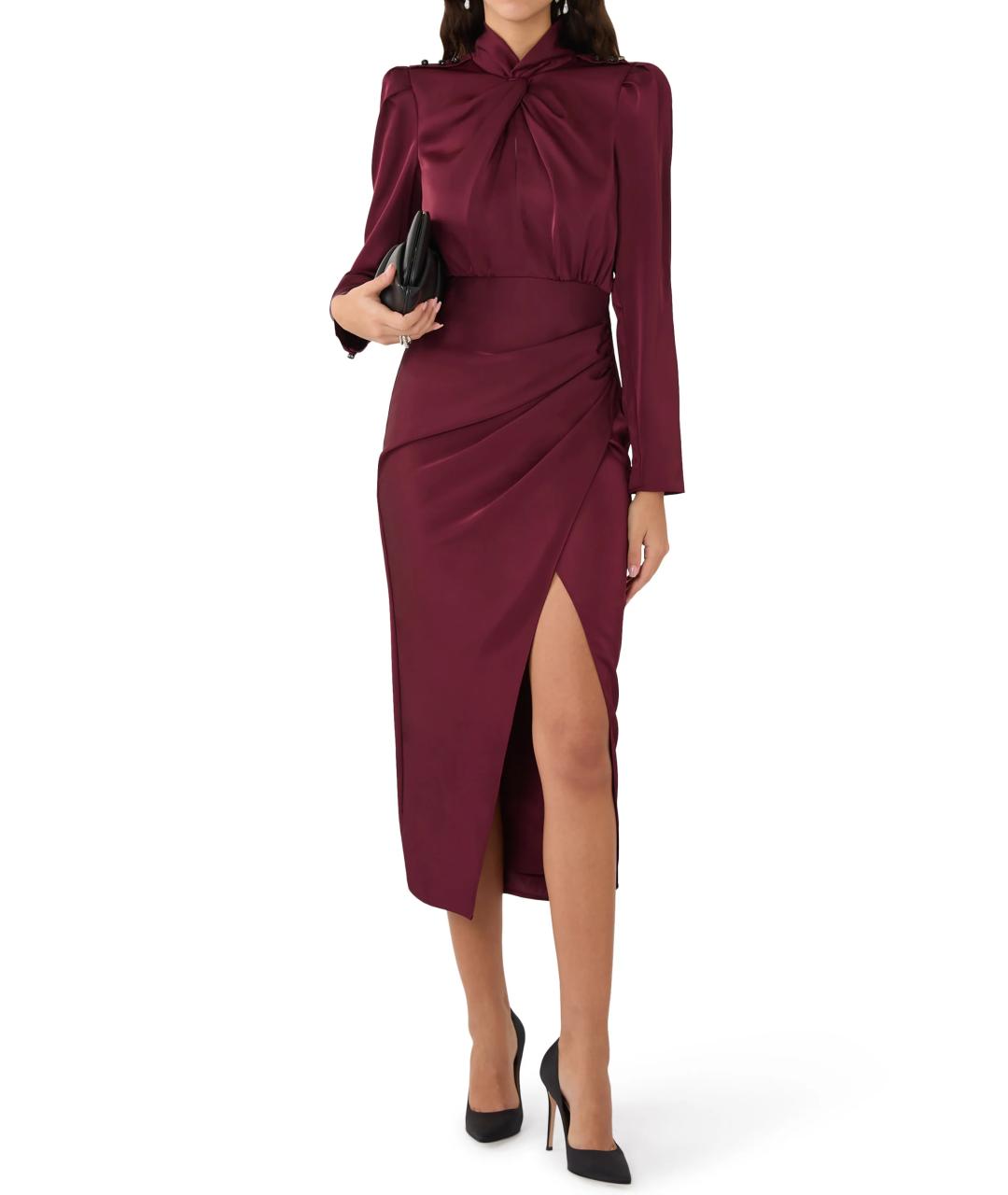 SELF-PORTRAIT Бордовое коктейльное платье, фото 2