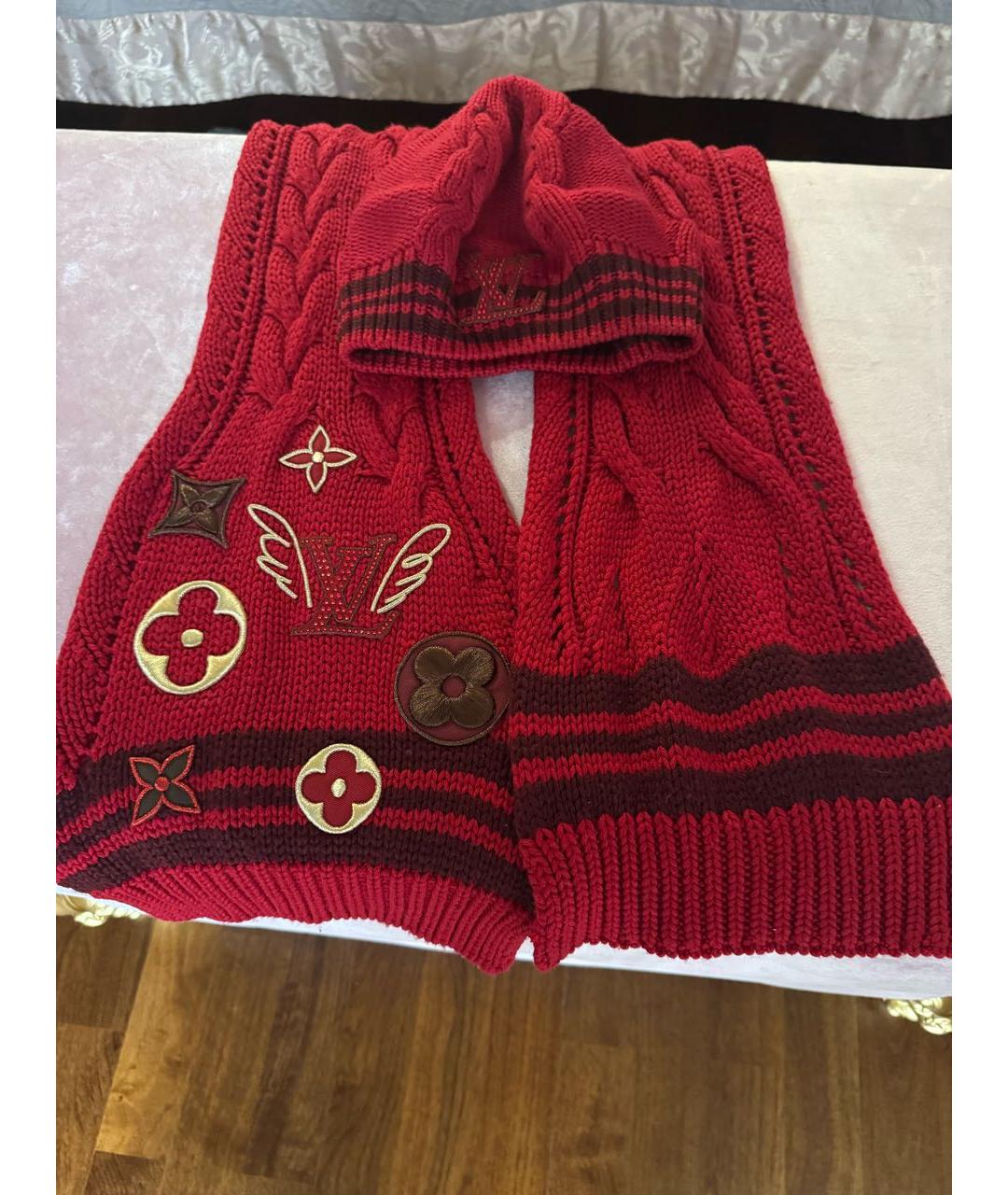 LOUIS VUITTON Красная шерстяная шапка, фото 6