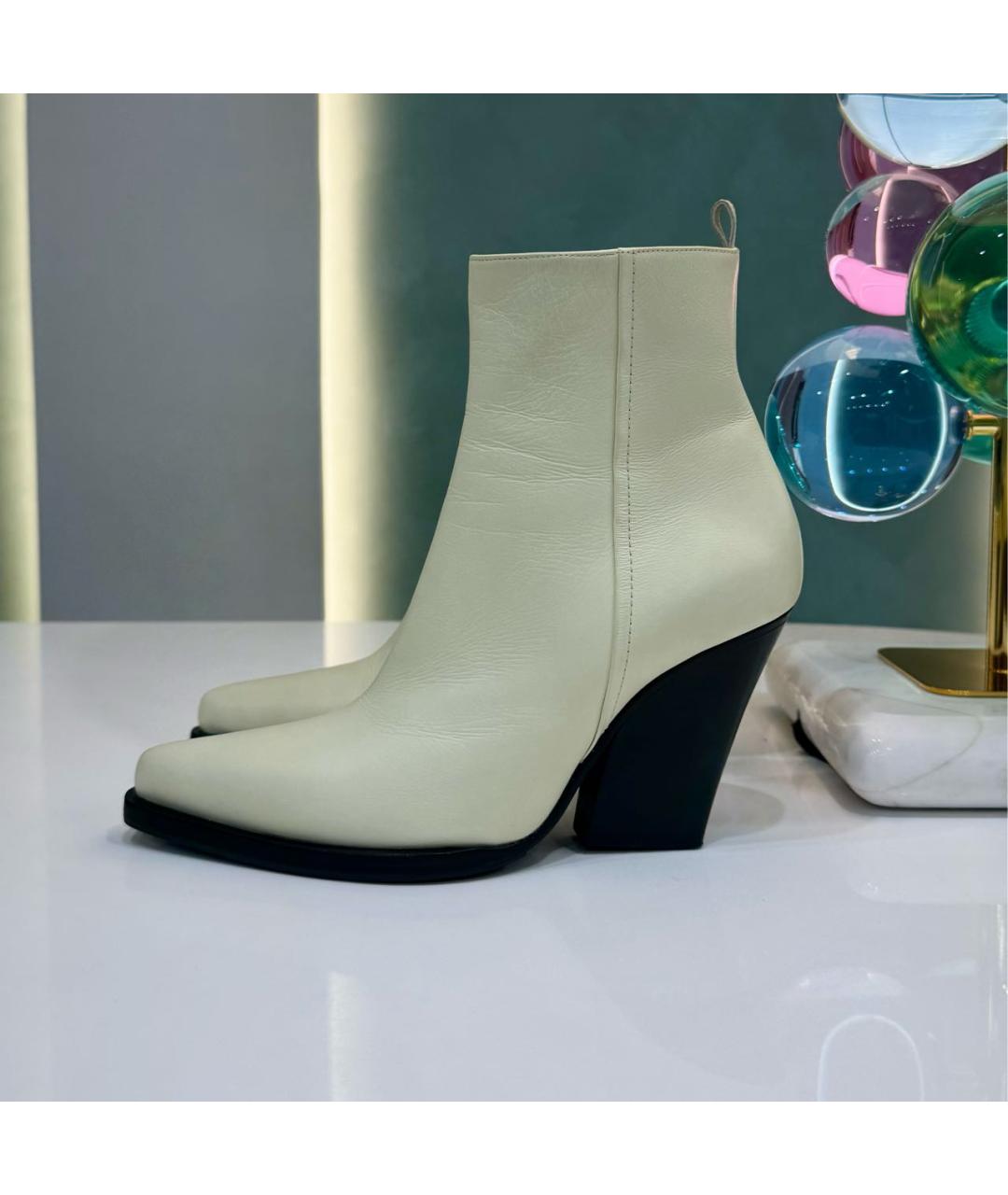 MAGDA BUTRYM Бежевые кожаные ботинки, фото 8