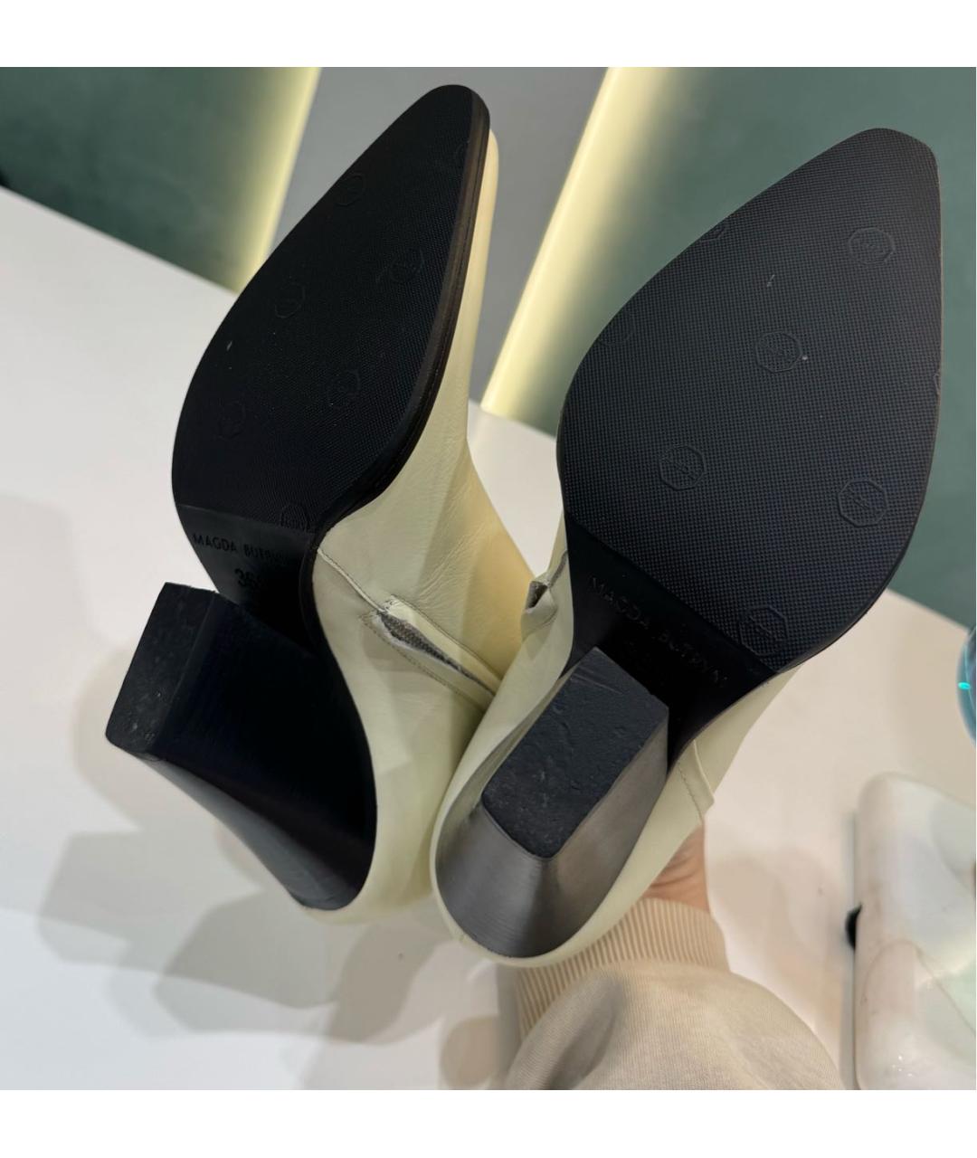 MAGDA BUTRYM Бежевые кожаные ботинки, фото 6