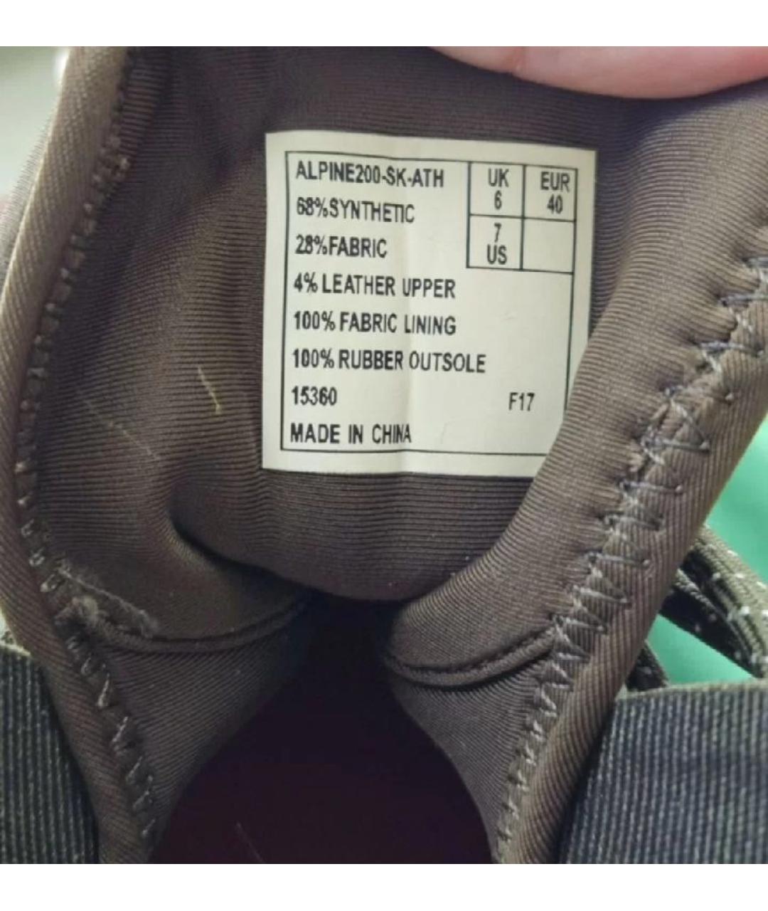 RALPH LAUREN Хаки текстильные высокие кроссовки / кеды, фото 5