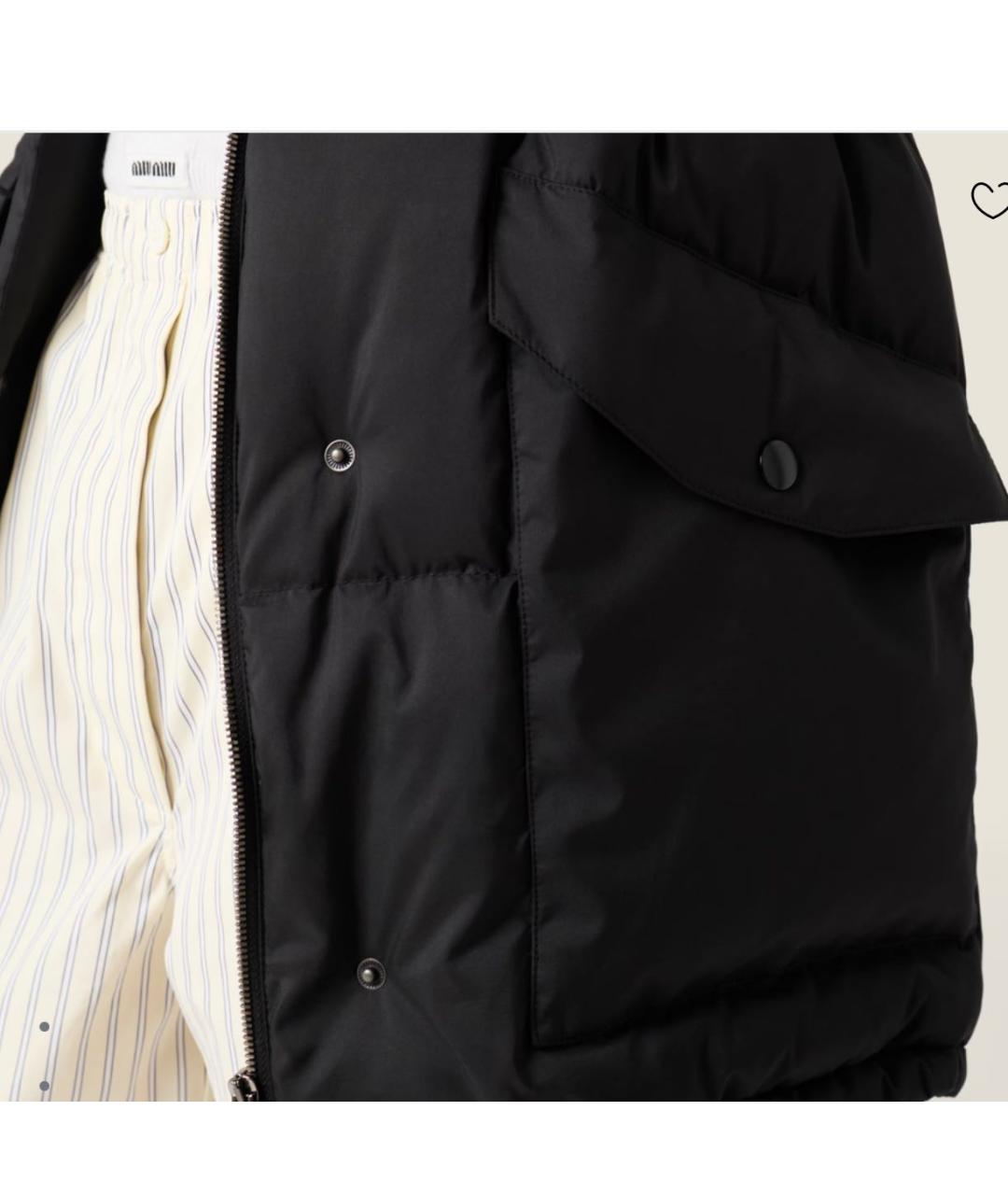 MIU MIU Черная полиэстеровая куртка, фото 4