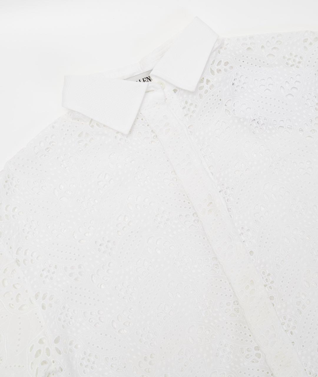 VALENTINO Белая хлопковая блузы, фото 3