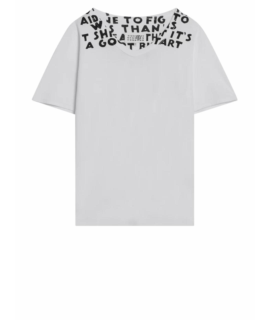 MAISON MARGIELA Белая хлопковая футболка, фото 1