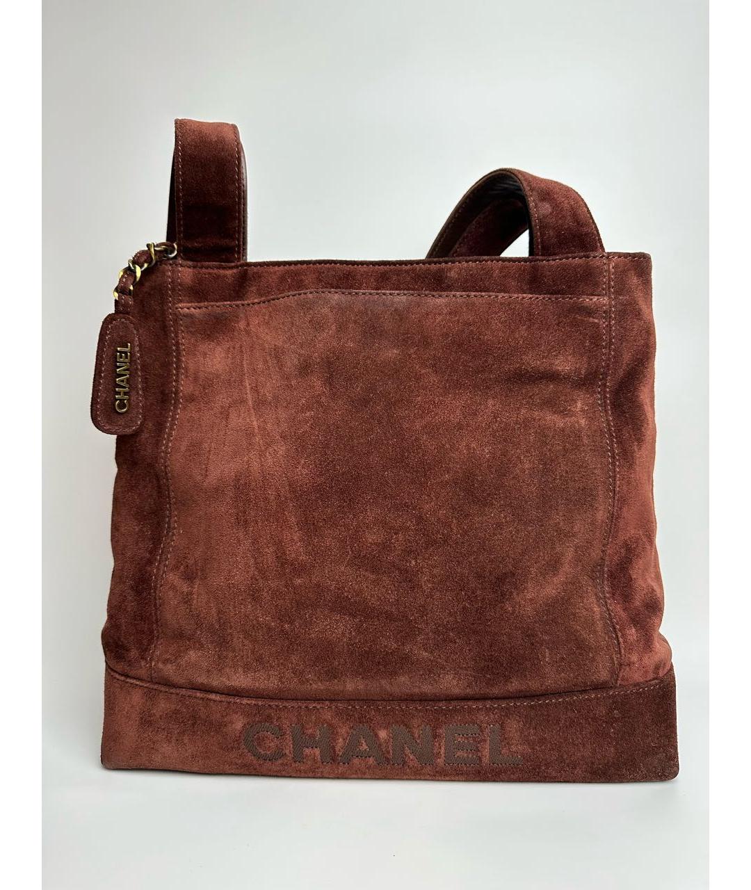 CHANEL Бордовая замшевая сумка через плечо, фото 8