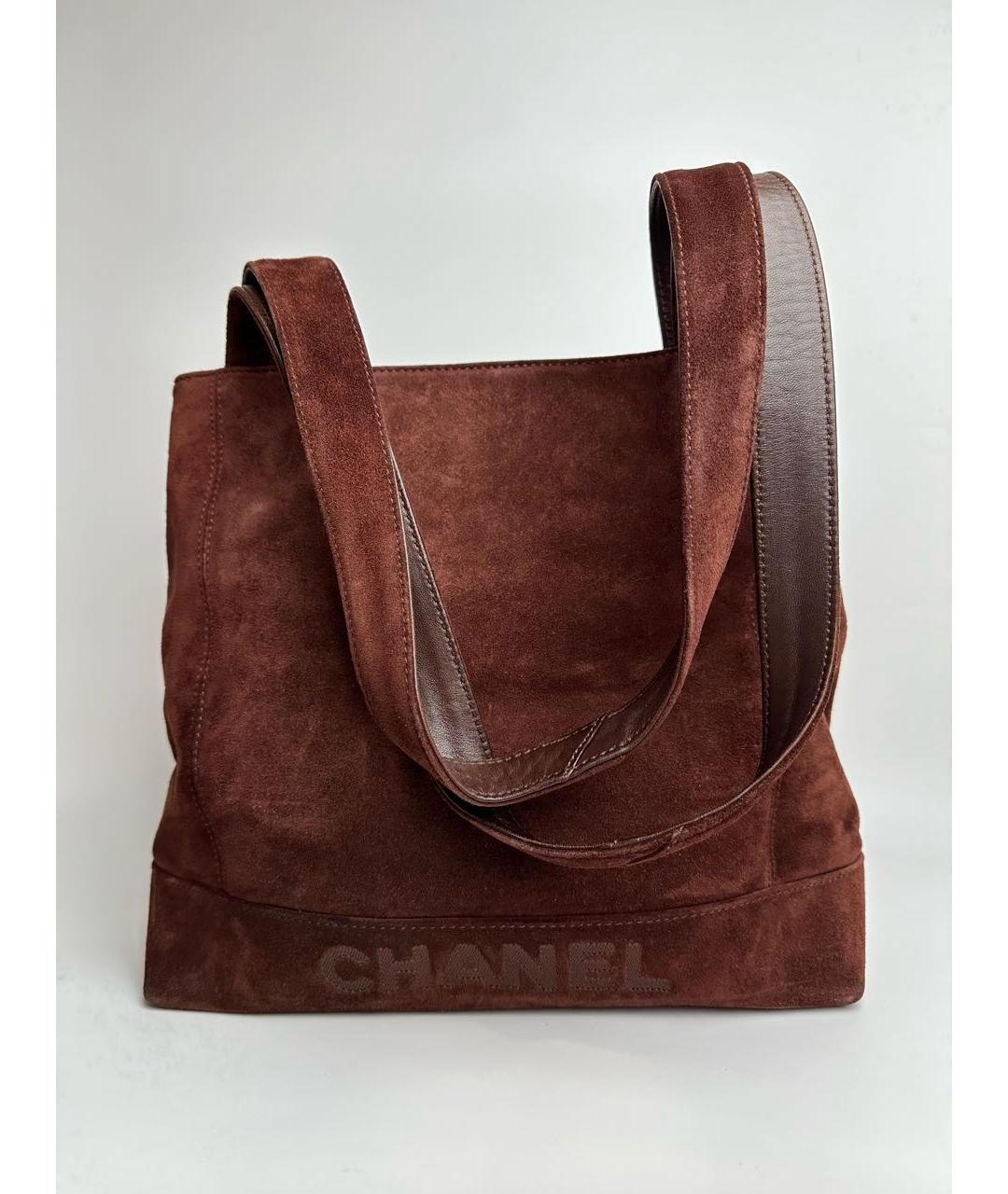 CHANEL Бордовая замшевая сумка через плечо, фото 3