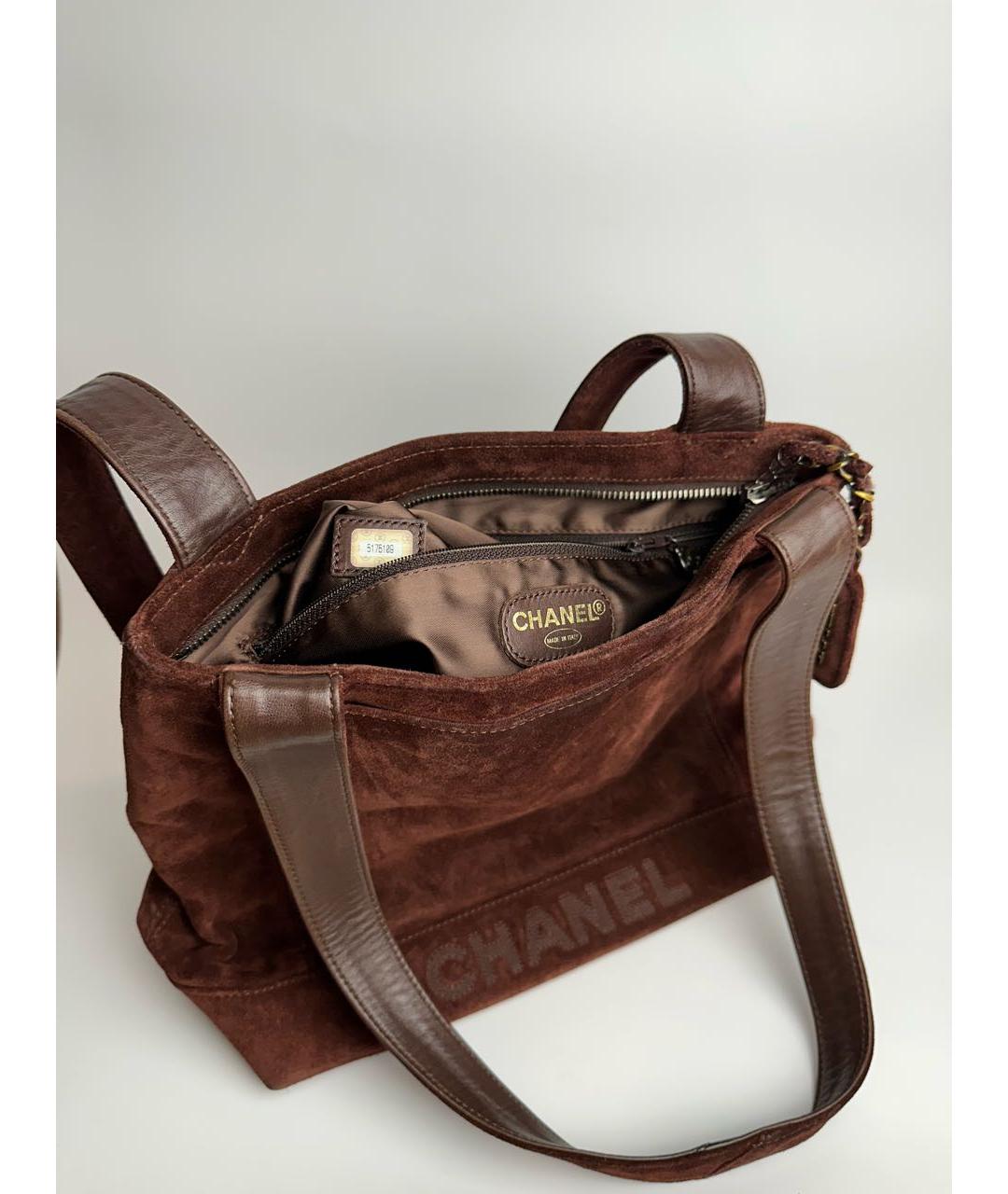 CHANEL Бордовая замшевая сумка через плечо, фото 7