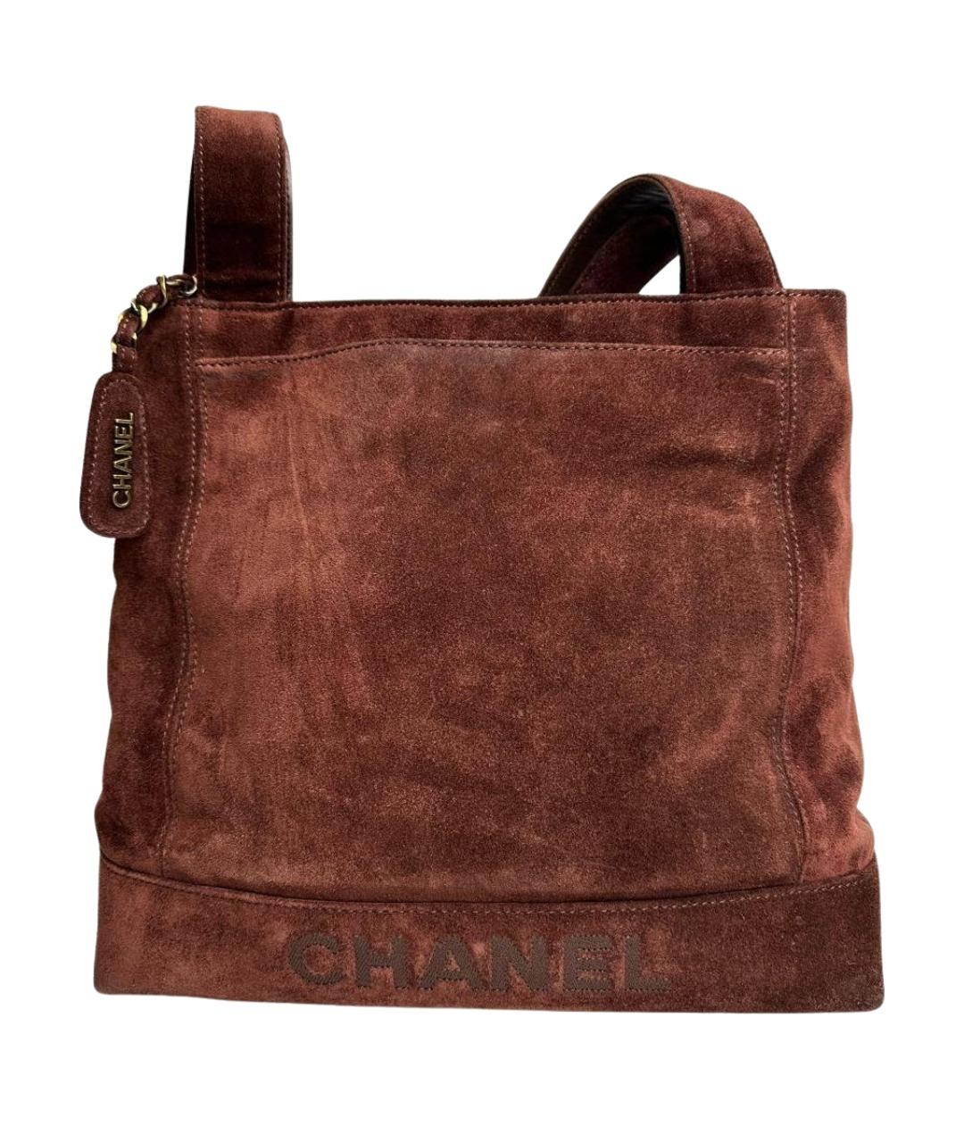 CHANEL Бордовая замшевая сумка через плечо, фото 1