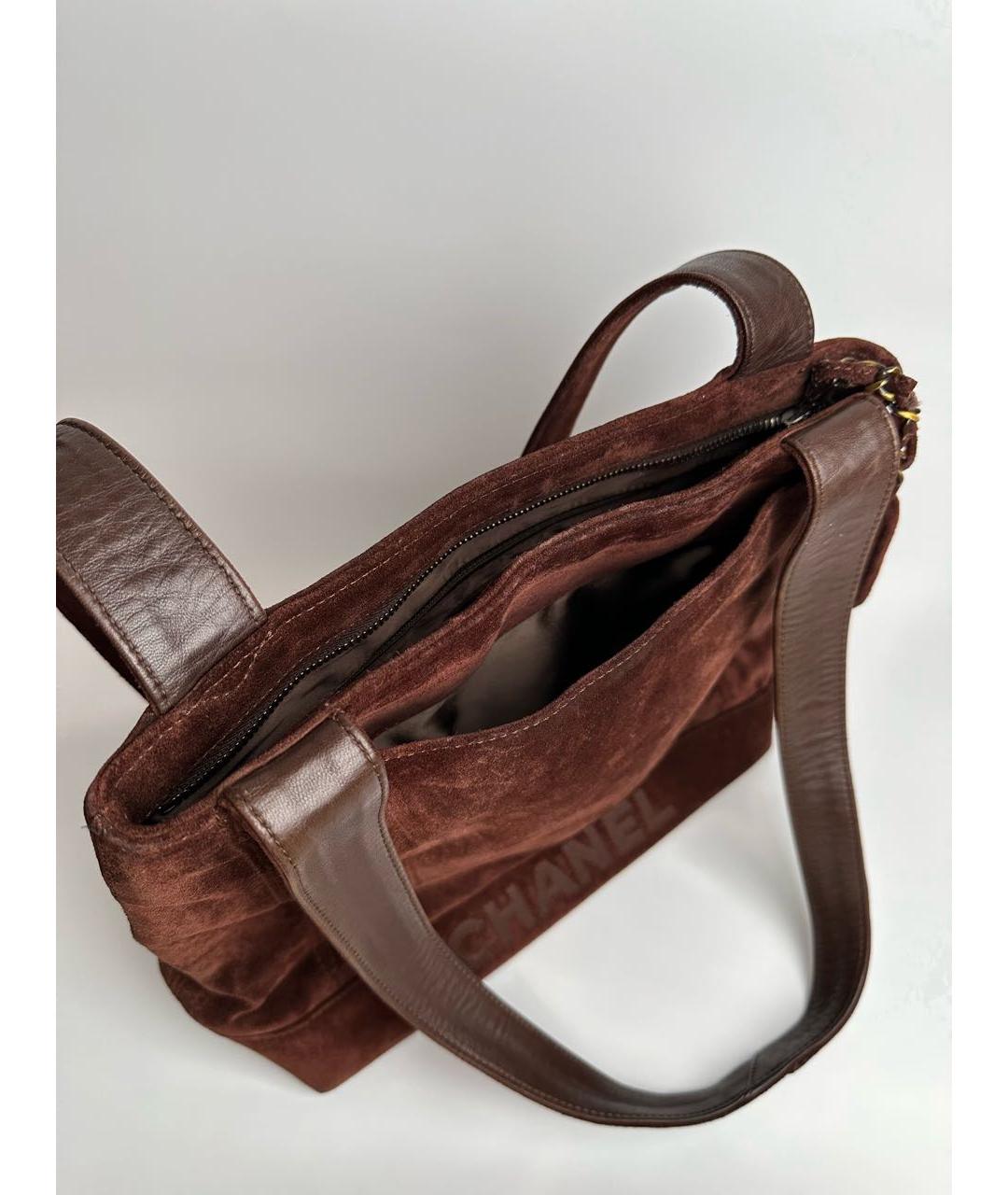 CHANEL Бордовая замшевая сумка через плечо, фото 4