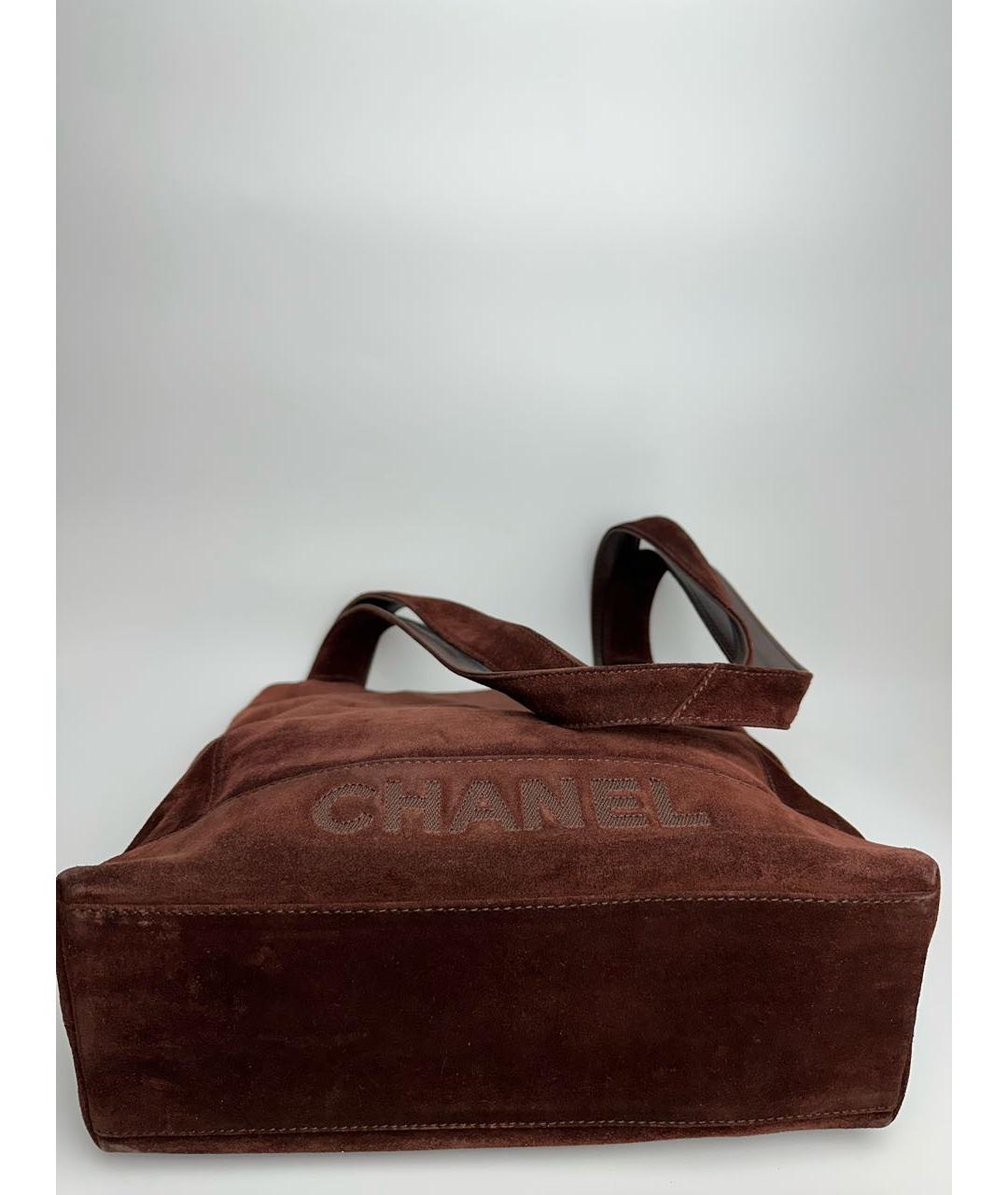 CHANEL Бордовая замшевая сумка через плечо, фото 6