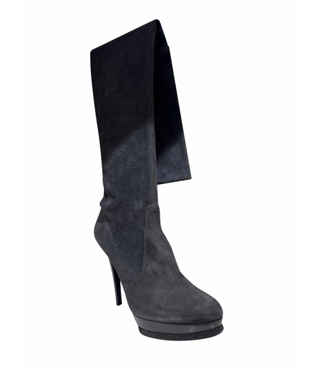 STUART WEITZMAN Серые замшевые ботфорты, фото 1