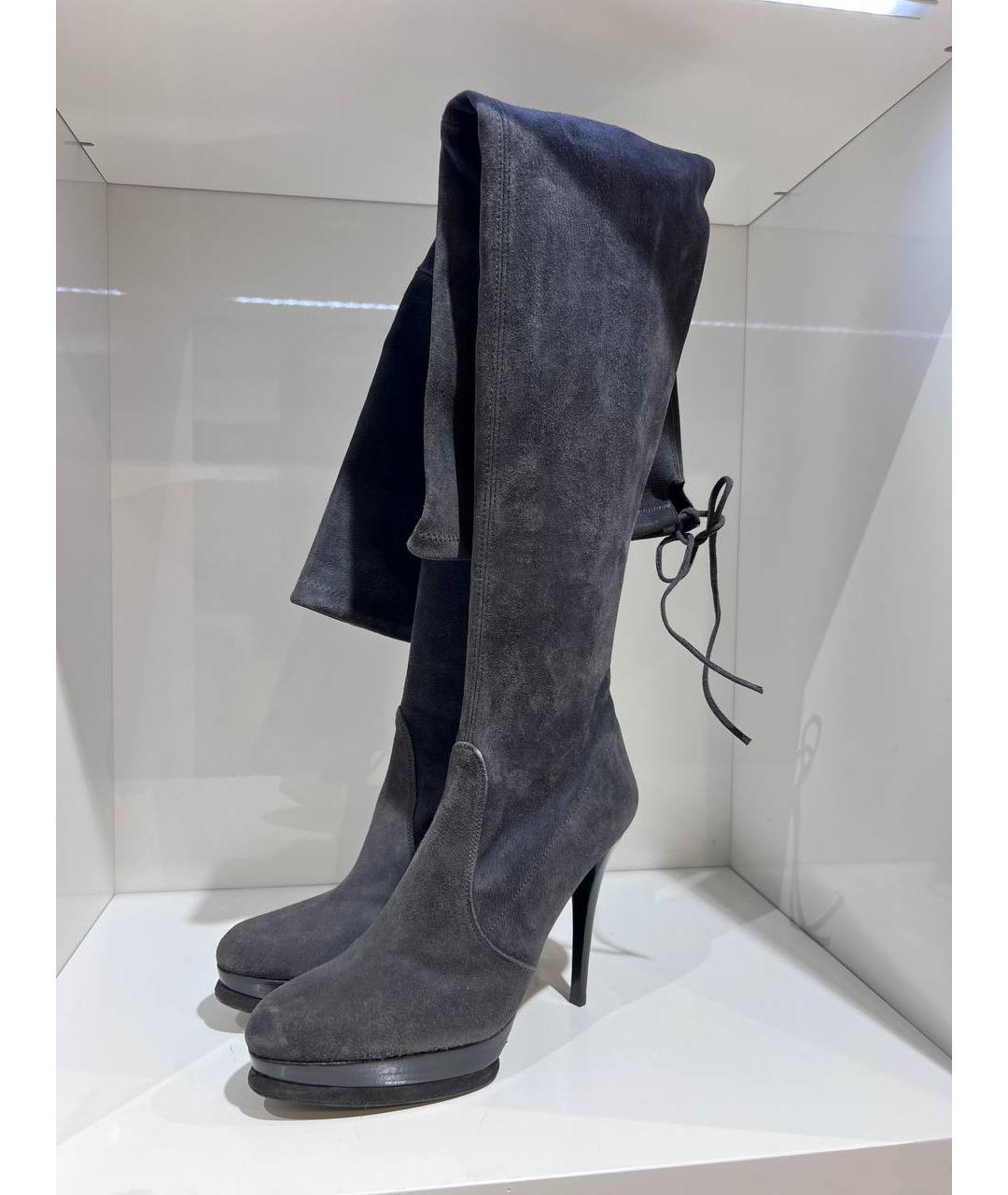 STUART WEITZMAN Серые замшевые ботфорты, фото 3